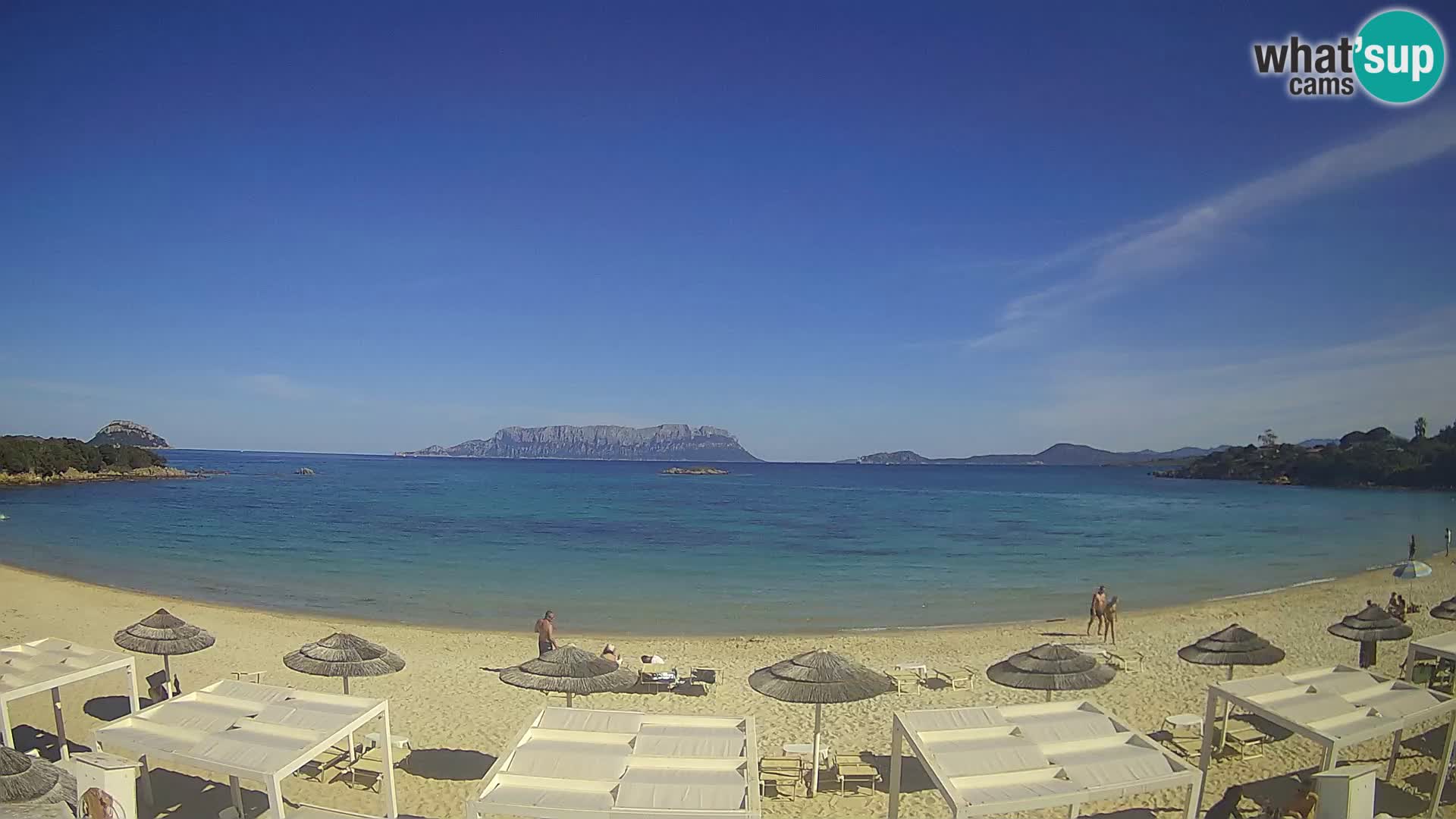Plaža Cala Sassari Spletna kamera v živo Golfo Aranci – Sardinija