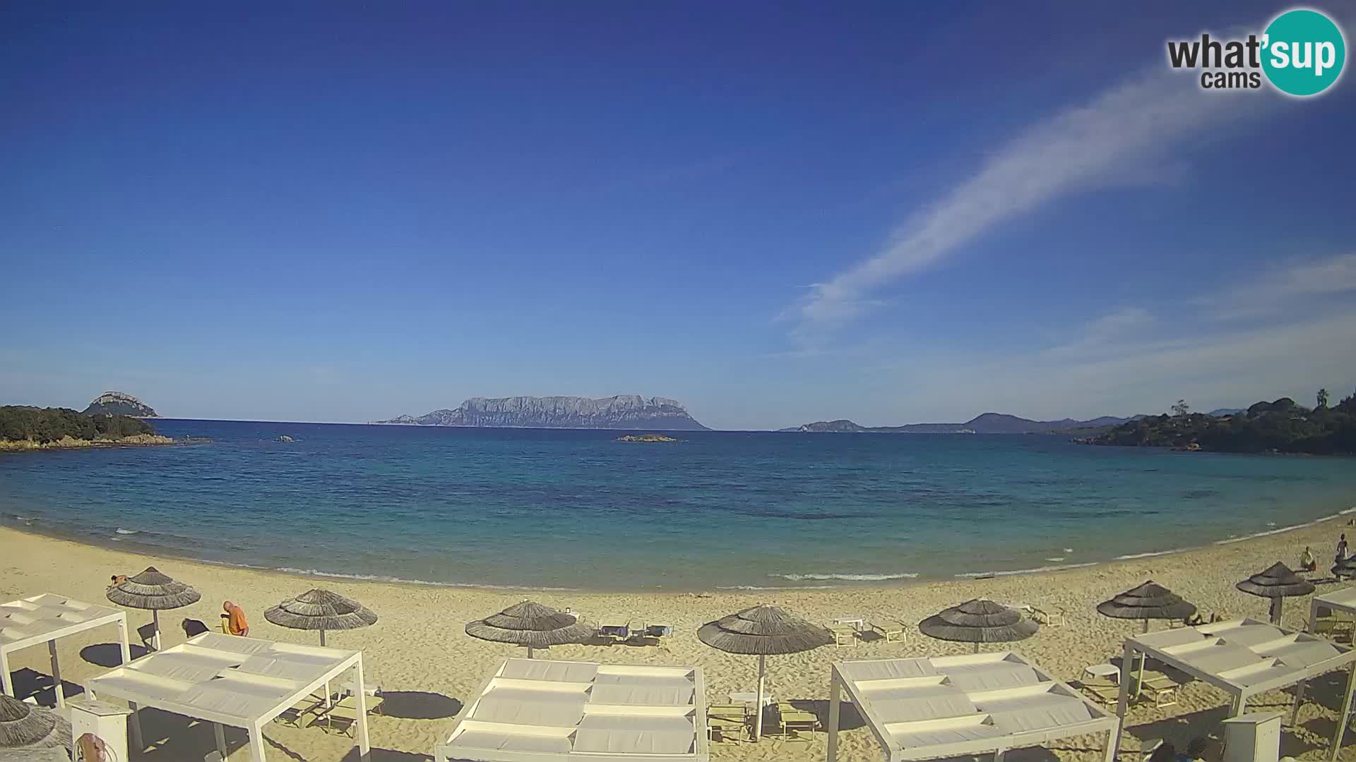 Plaža Cala Sassari Spletna kamera v živo Golfo Aranci – Sardinija