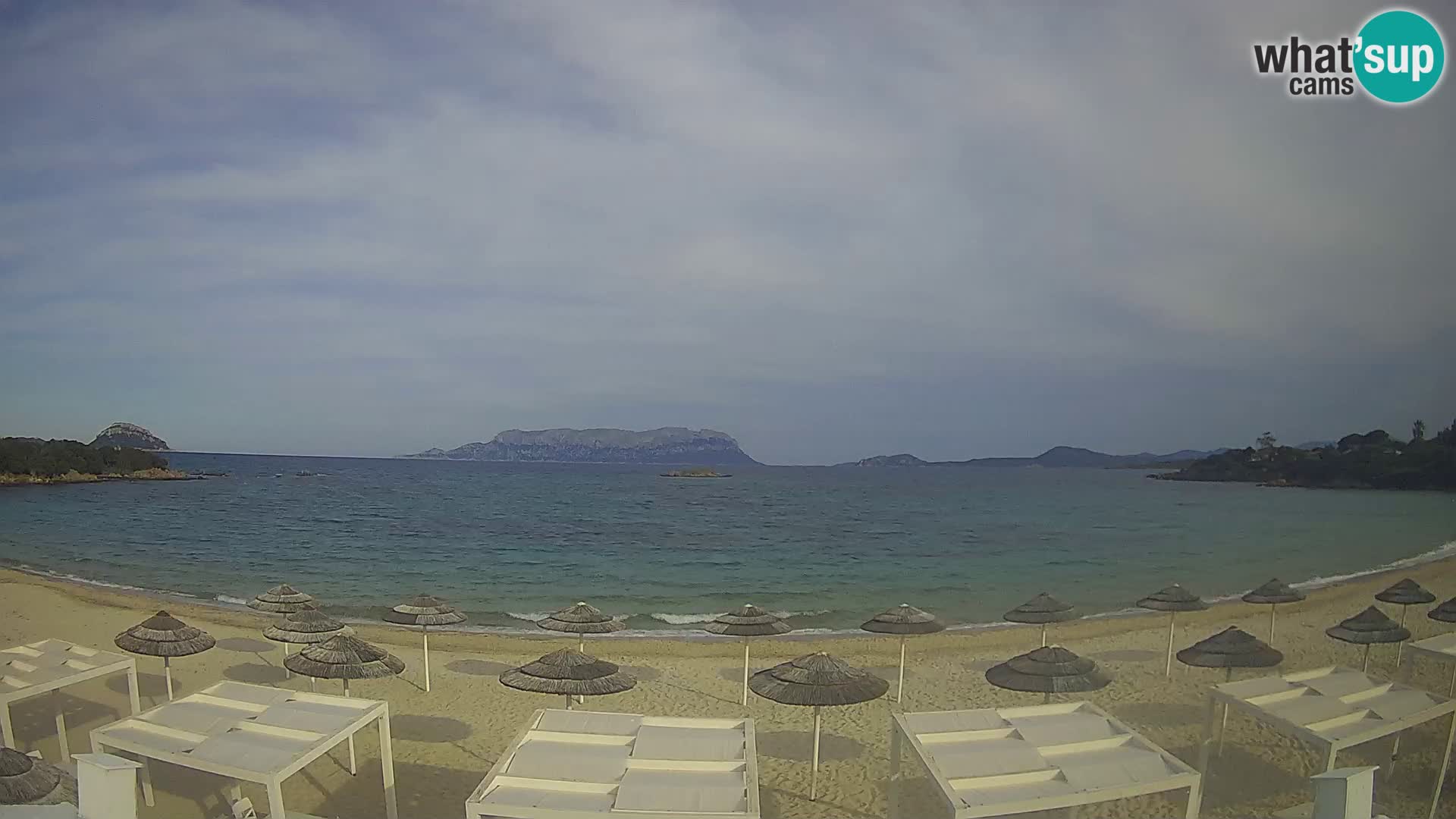Plaža Cala Sassari Spletna kamera v živo Golfo Aranci – Sardinija