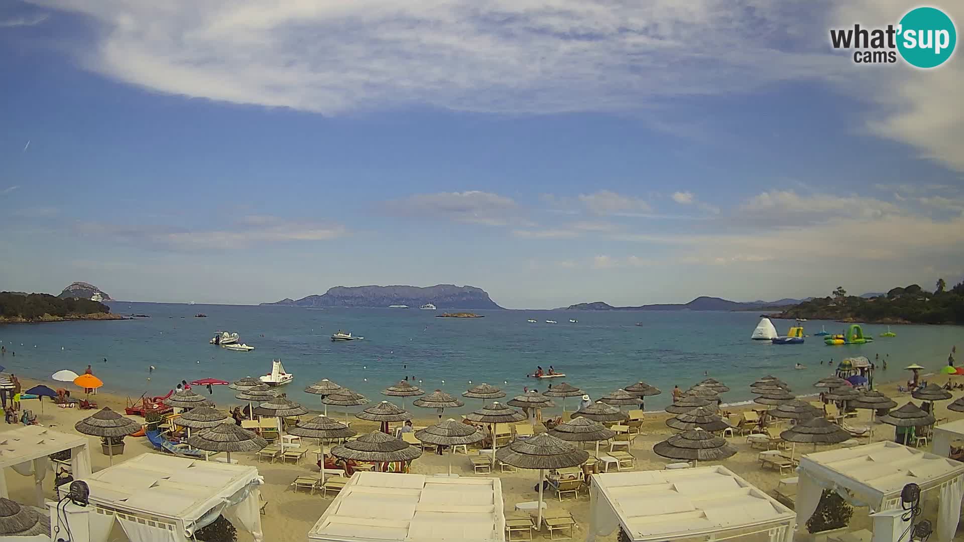 Plaža Cala Sassari Spletna kamera v živo Golfo Aranci – Sardinija