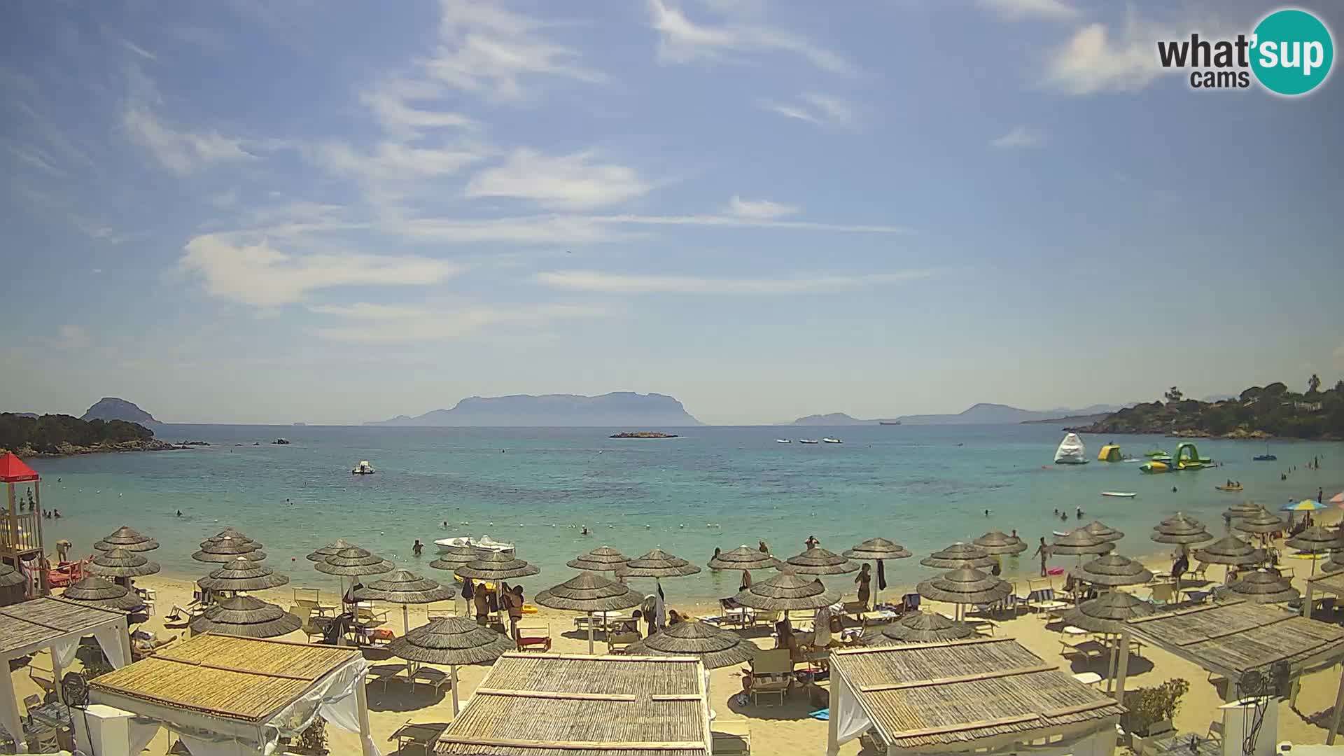 Plaža Cala Sassari Spletna kamera v živo Golfo Aranci – Sardinija