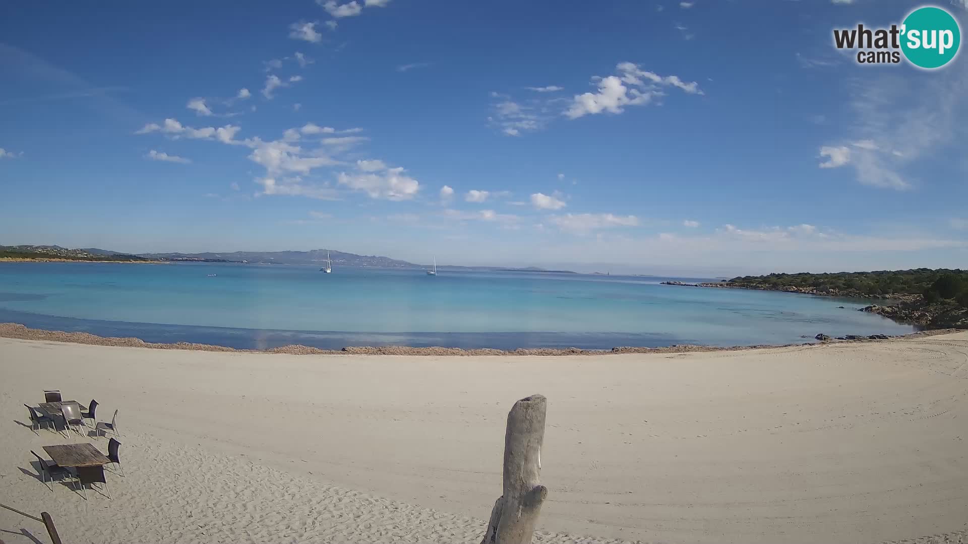 Live Cala Sabina plage – webcam Golfo Aranci – Sardaigne