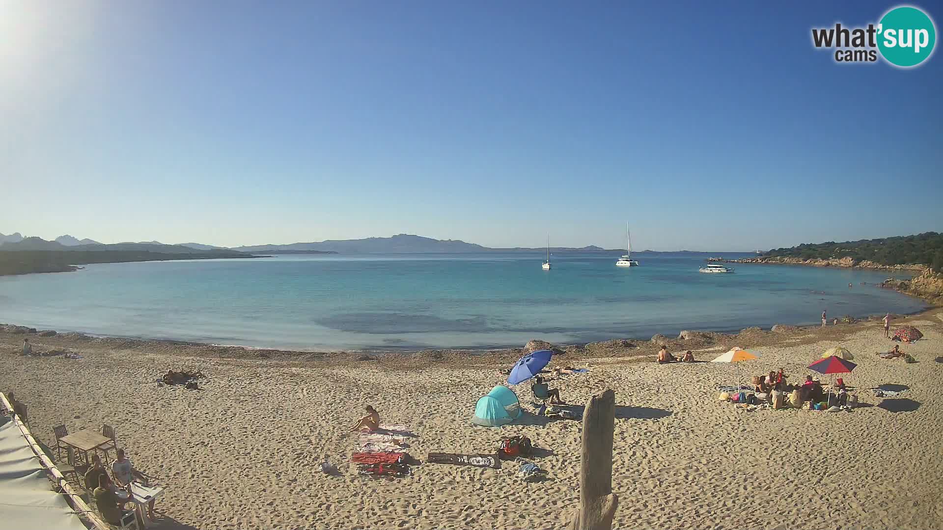 Live Cala Sabina plage – webcam Golfo Aranci – Sardaigne