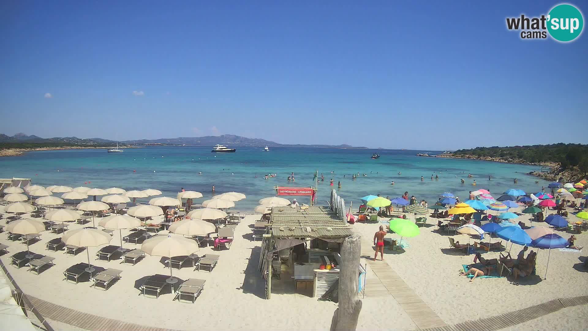 U živo plaža Cala Sabina – web kamera Golfo Aranci – Sardinija