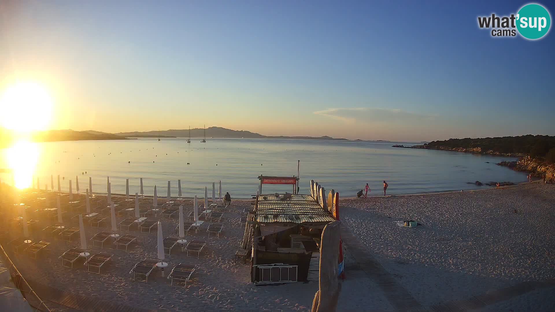 U živo plaža Cala Sabina – web kamera Golfo Aranci – Sardinija