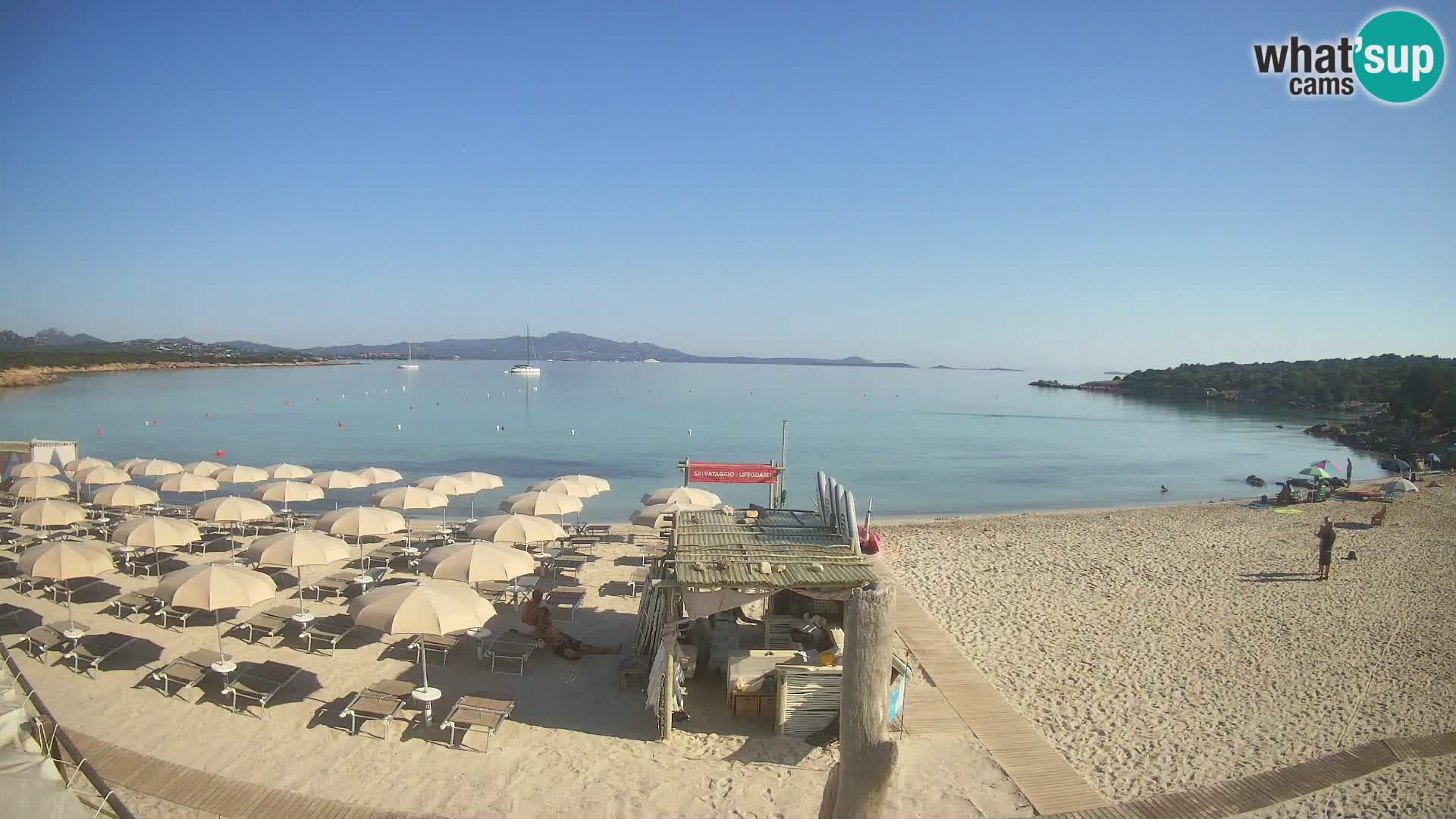 U živo plaža Cala Sabina – web kamera Golfo Aranci – Sardinija