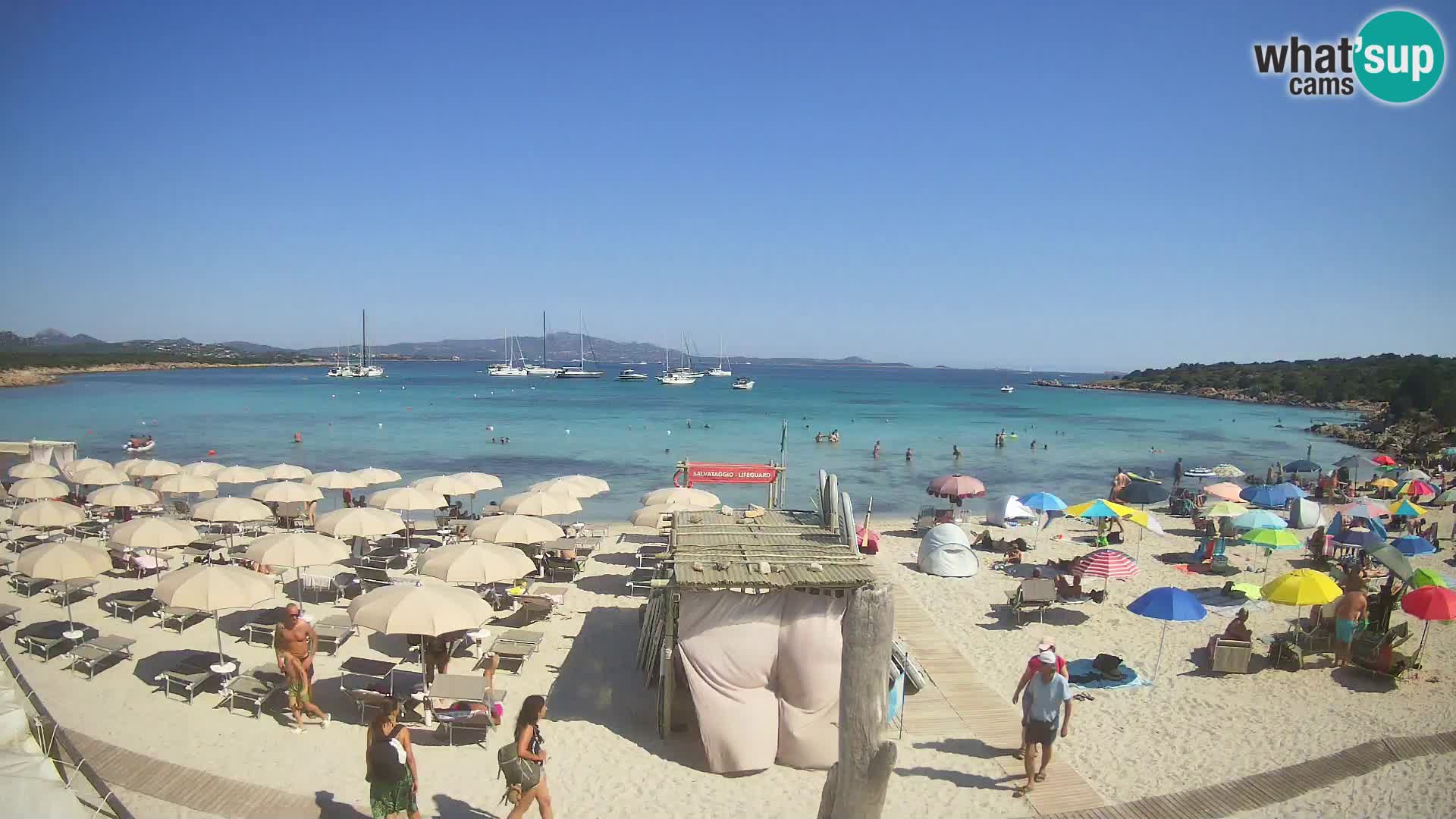 Live Cala Sabina plage – webcam Golfo Aranci – Sardaigne