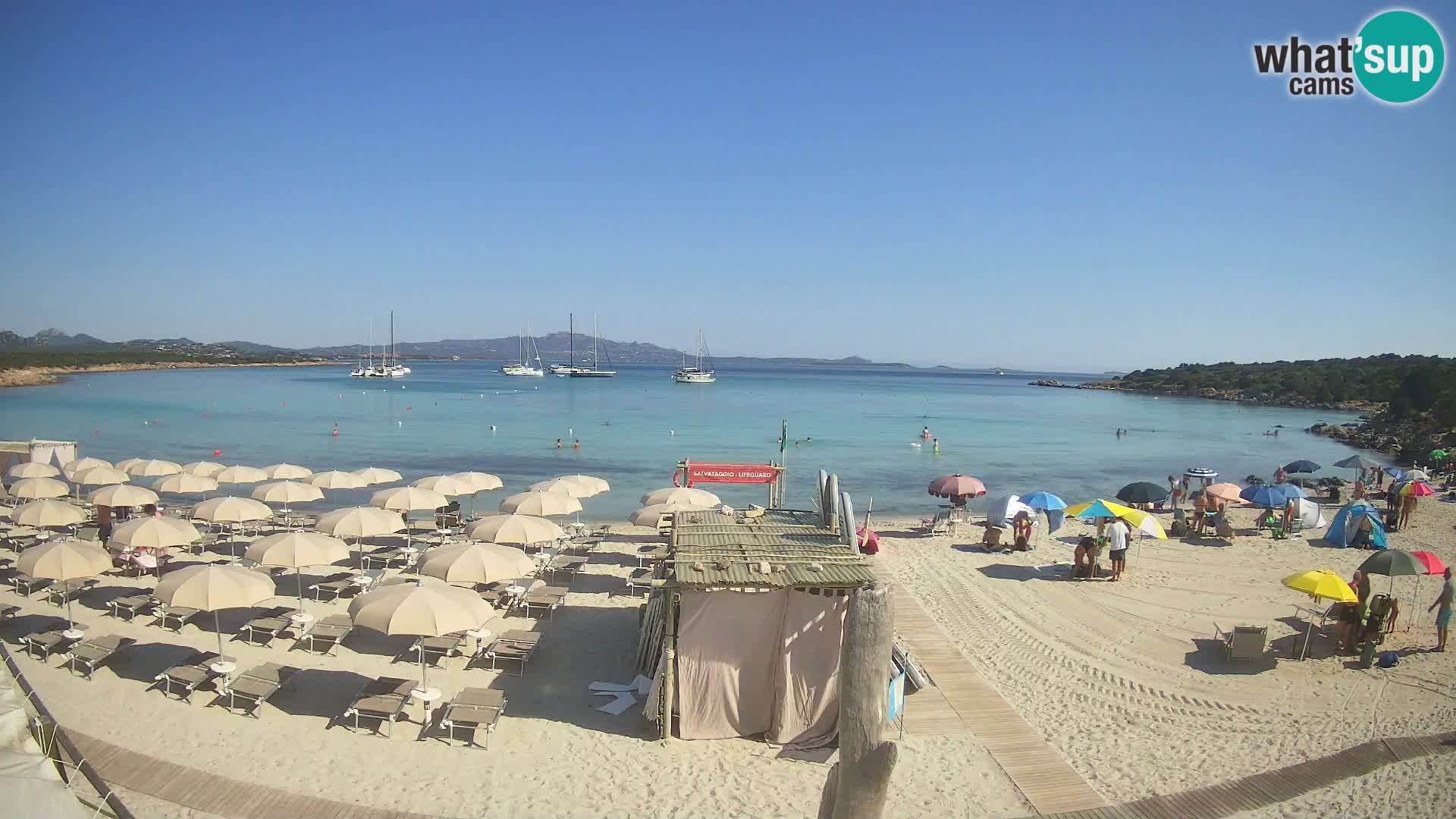 Live Cala Sabina plage – webcam Golfo Aranci – Sardaigne
