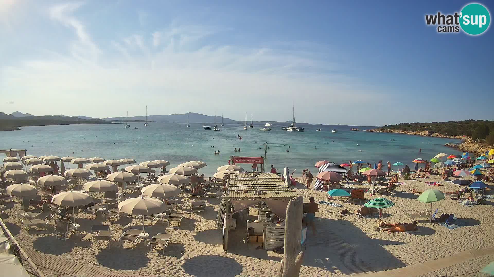 V živo plaža Cala Sabina – spletna kamera Golfo Aranci – Sardinija