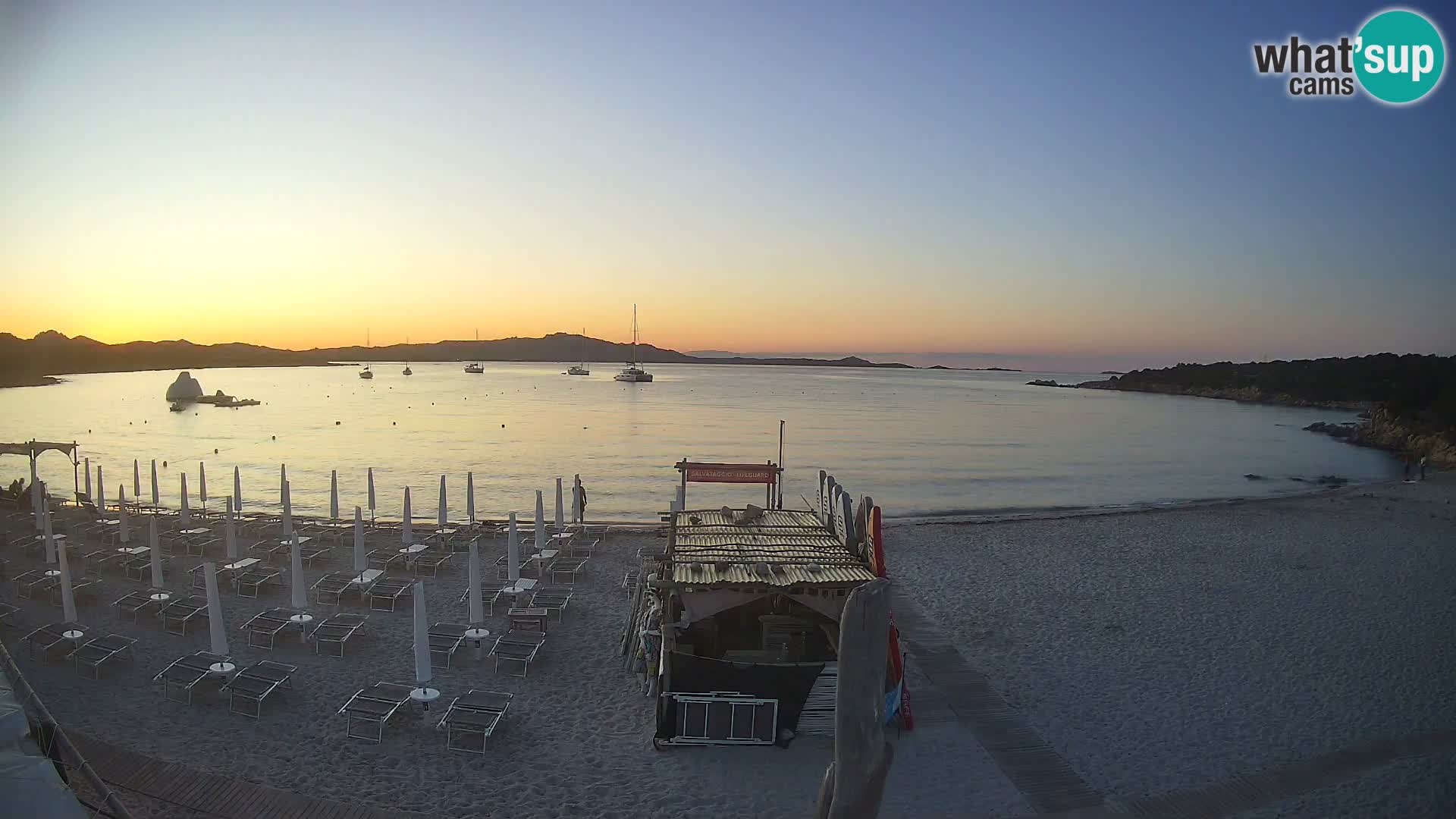 U živo plaža Cala Sabina – web kamera Golfo Aranci – Sardinija