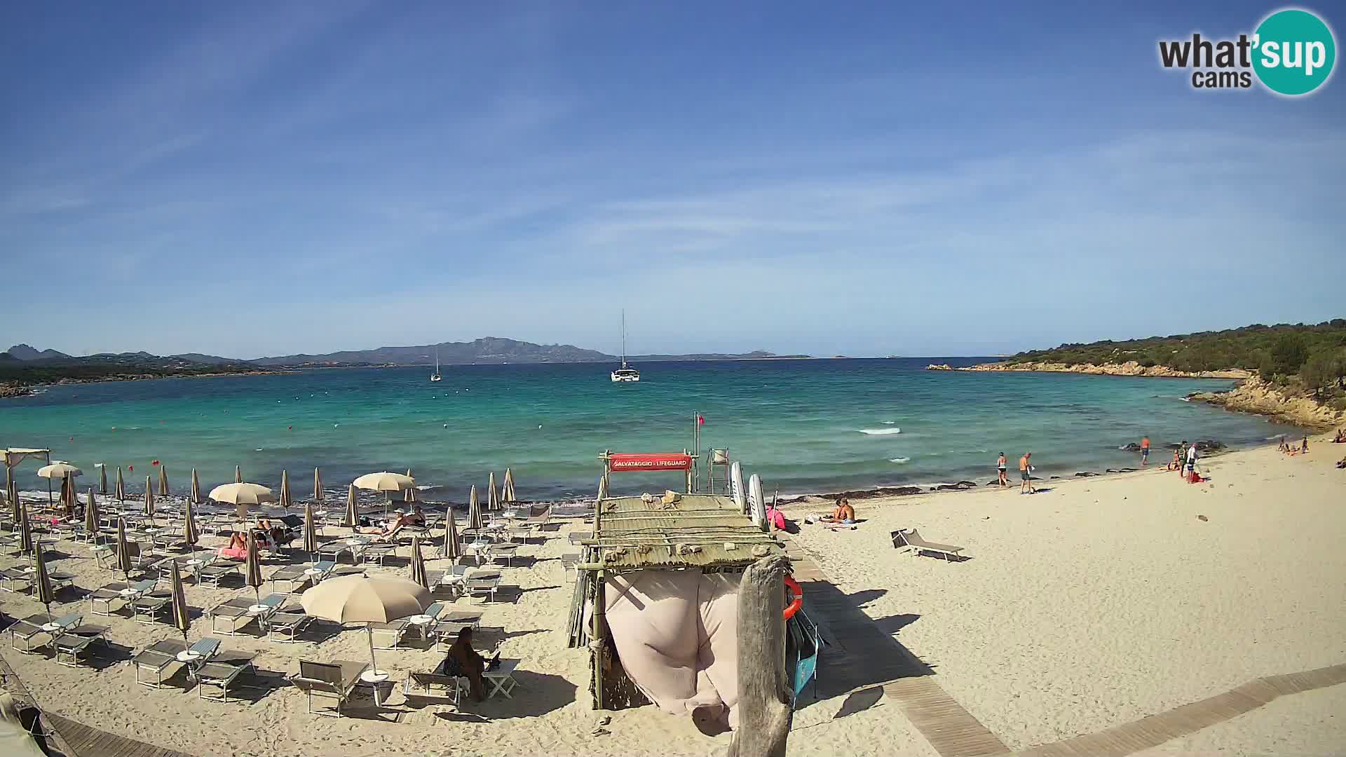 U živo plaža Cala Sabina – web kamera Golfo Aranci – Sardinija