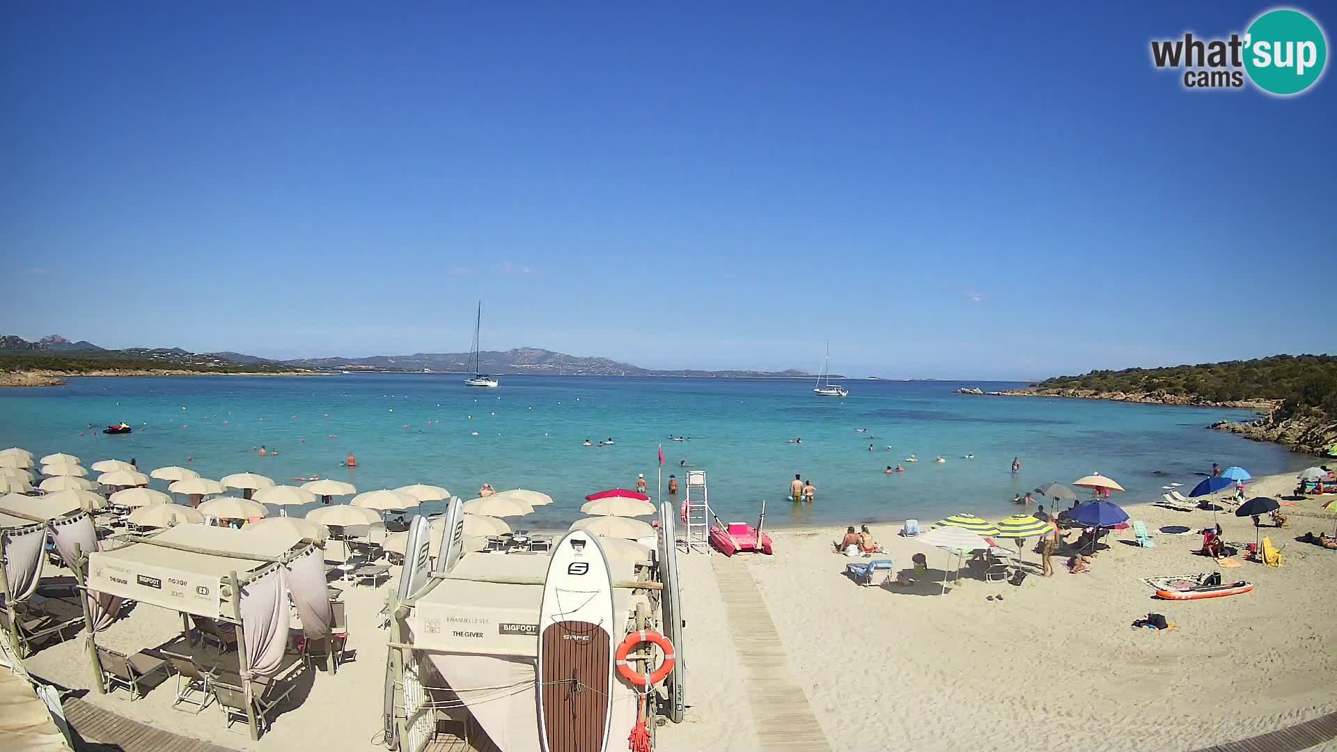 Live Cala Sabina plage – webcam Golfo Aranci – Sardaigne