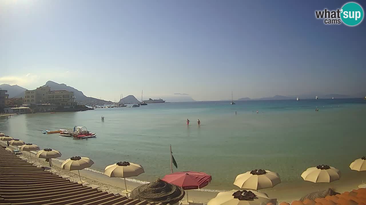 Webcam Terza Spiaggia Golfo Aranci – Vue en direct de la plage