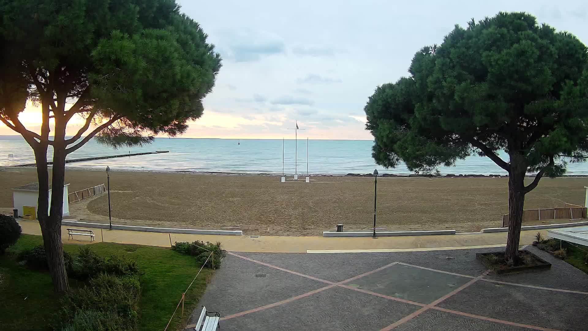 Grado Strand Eingang | Live-Ansicht der Küste