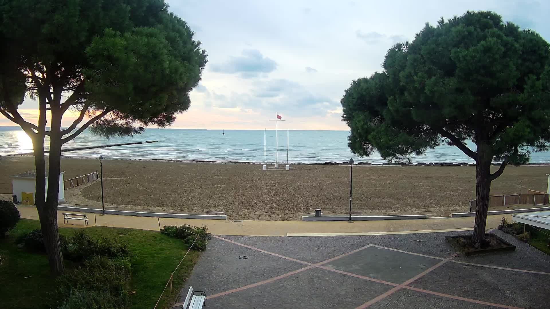 Grado Strand Eingang | Live-Ansicht der Küste