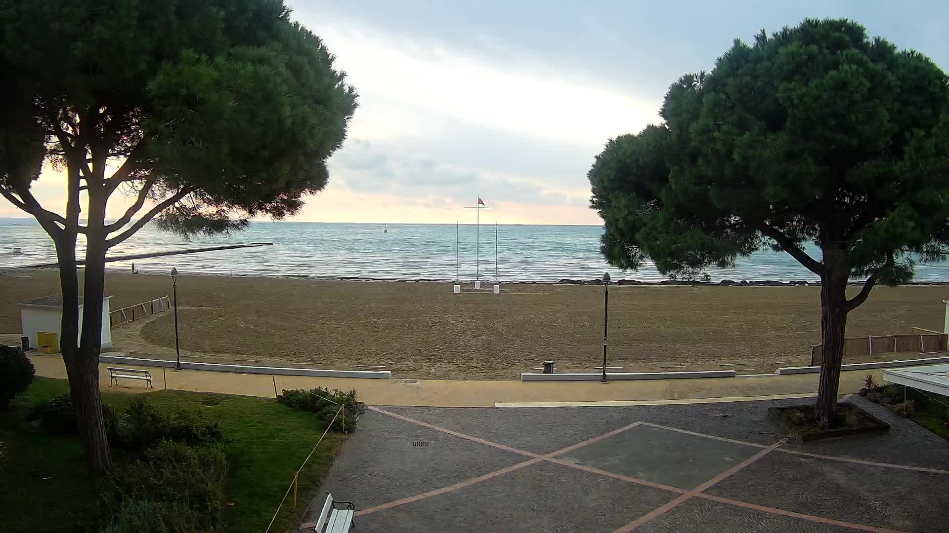 Grado Strand Eingang | Live-Ansicht der Küste