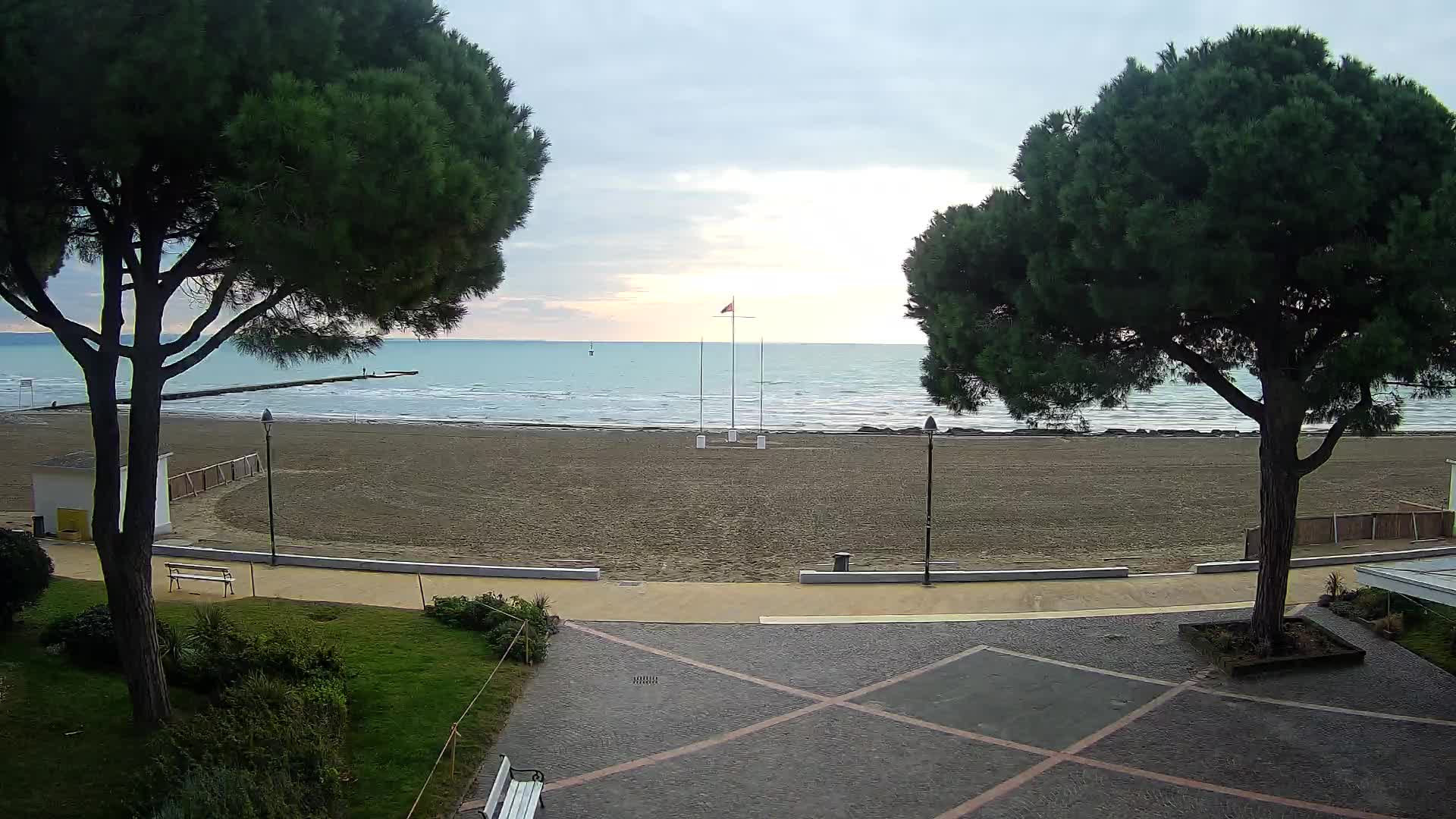 Entrée Plage Grado | Vue en Direct sur le Littoral