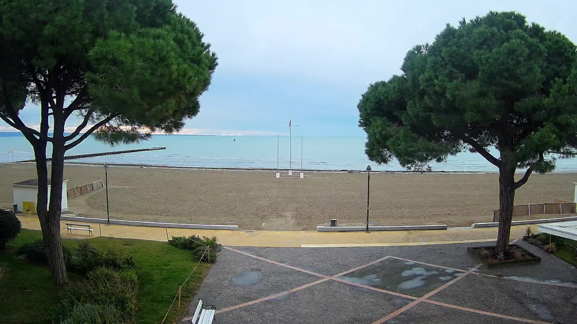 Entrée Plage Grado | Vue en Direct sur le Littoral