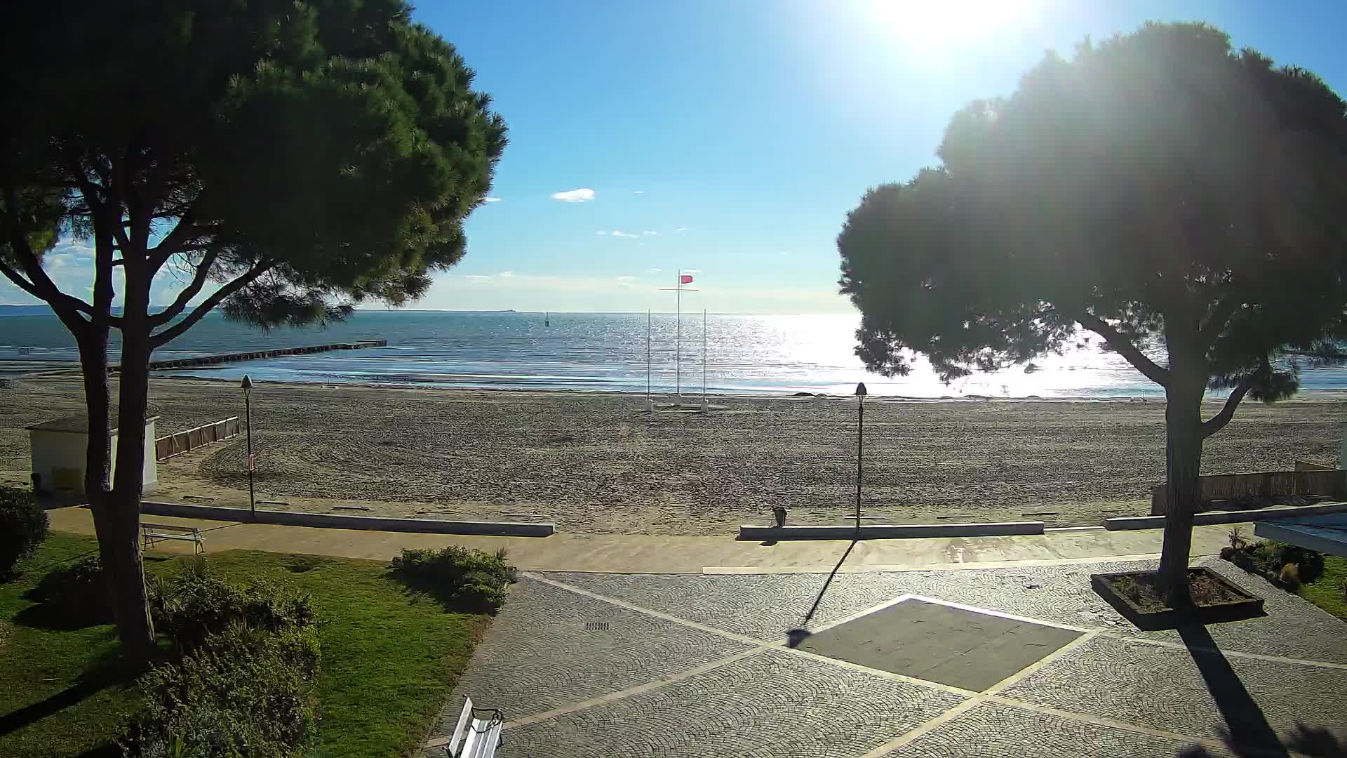 Entrée Plage Grado | Vue en Direct sur le Littoral