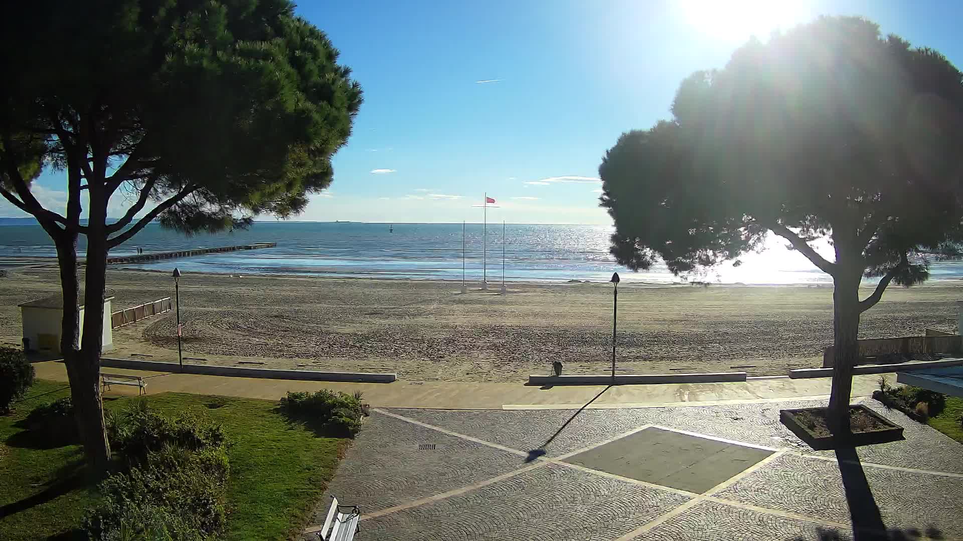 Entrée Plage Grado | Vue en Direct sur le Littoral