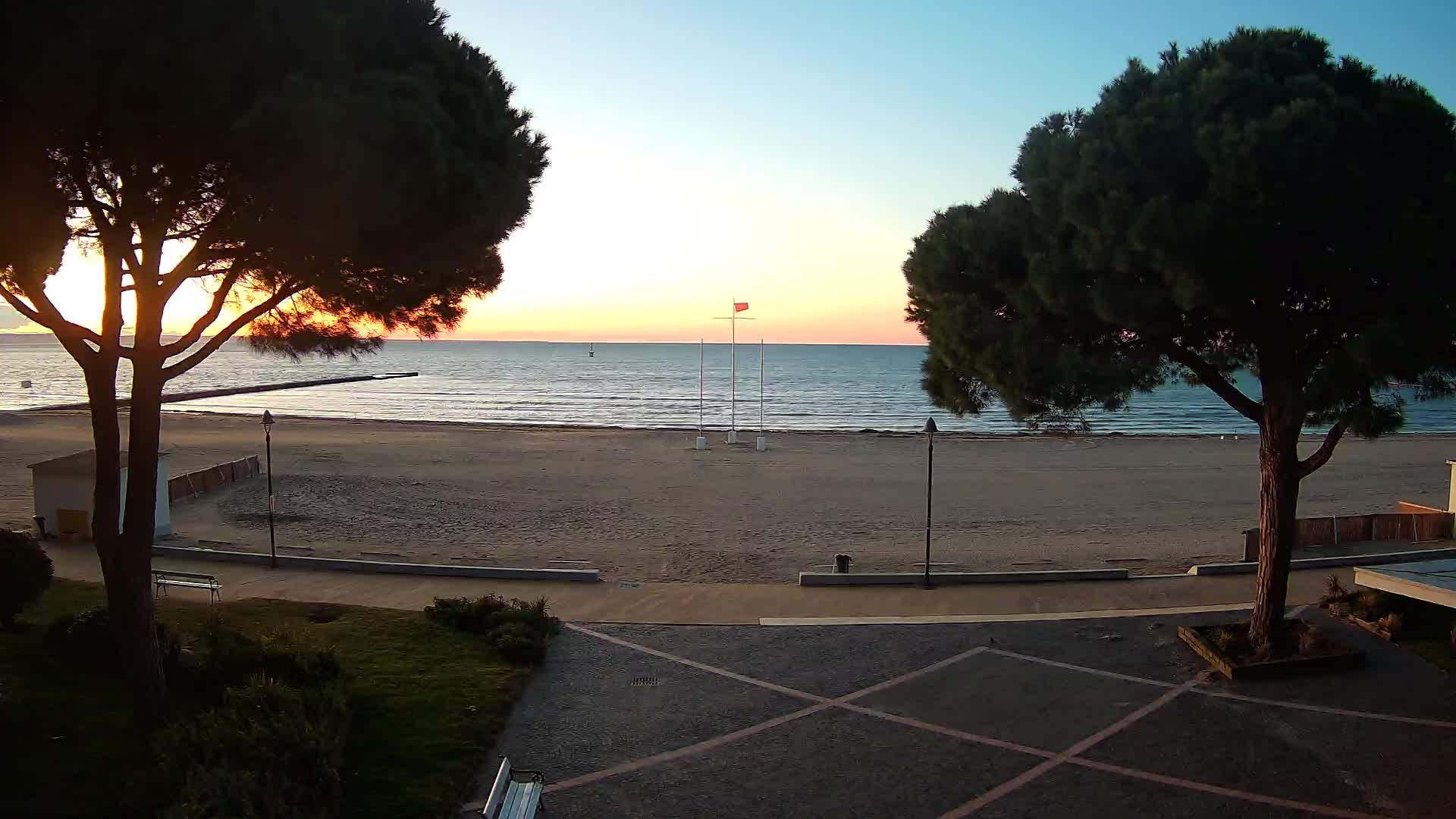 Grado Strand Eingang | Live-Ansicht der Küste