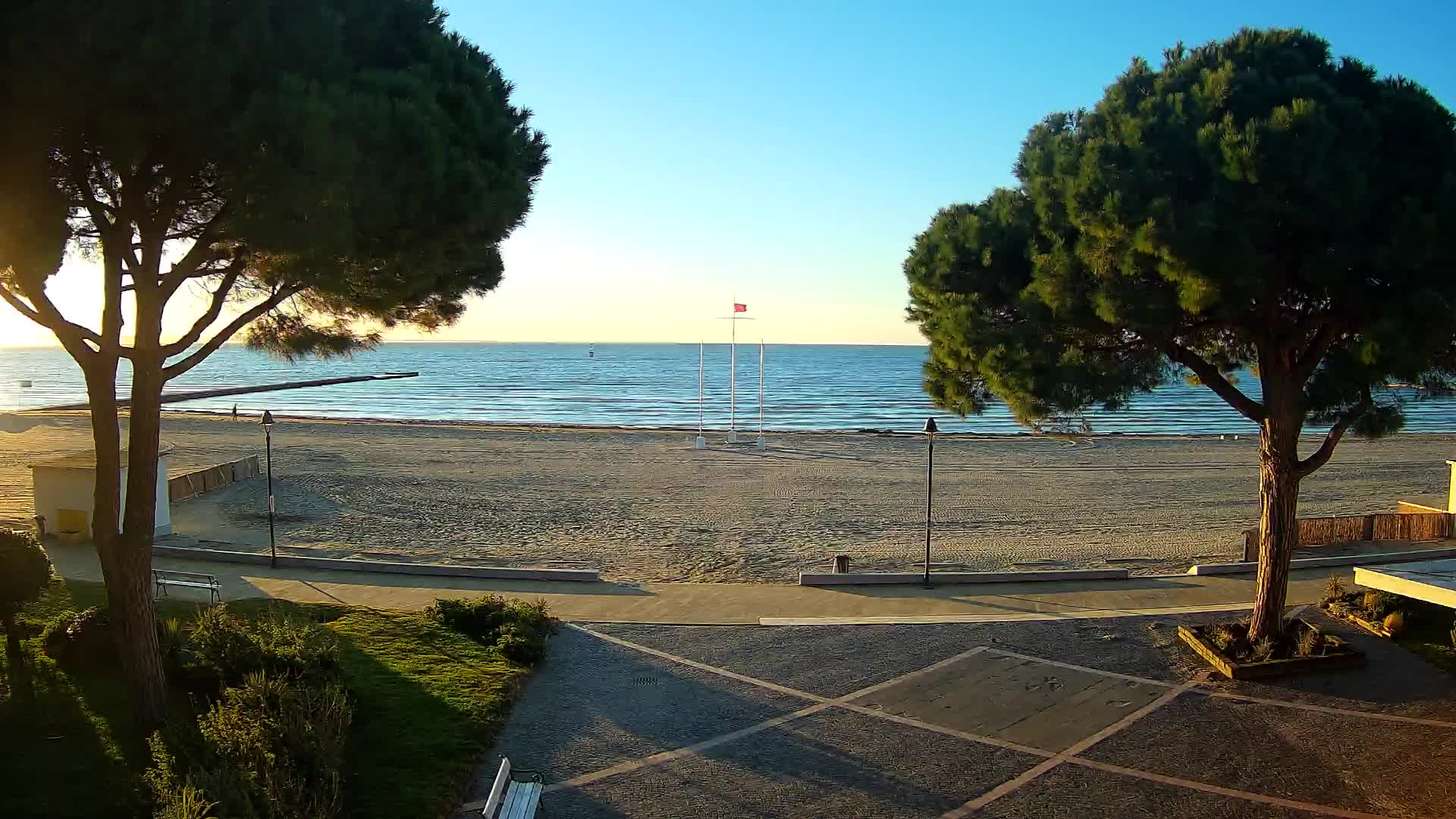 Grado Strand Eingang | Live-Ansicht der Küste