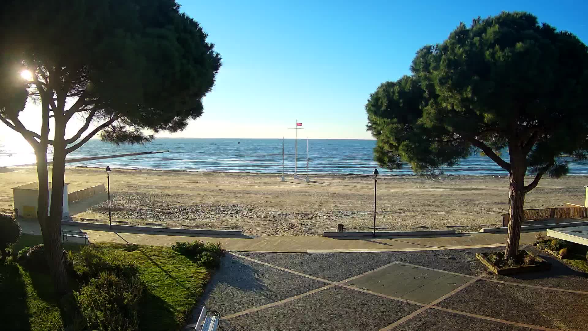 Entrée Plage Grado | Vue en Direct sur le Littoral