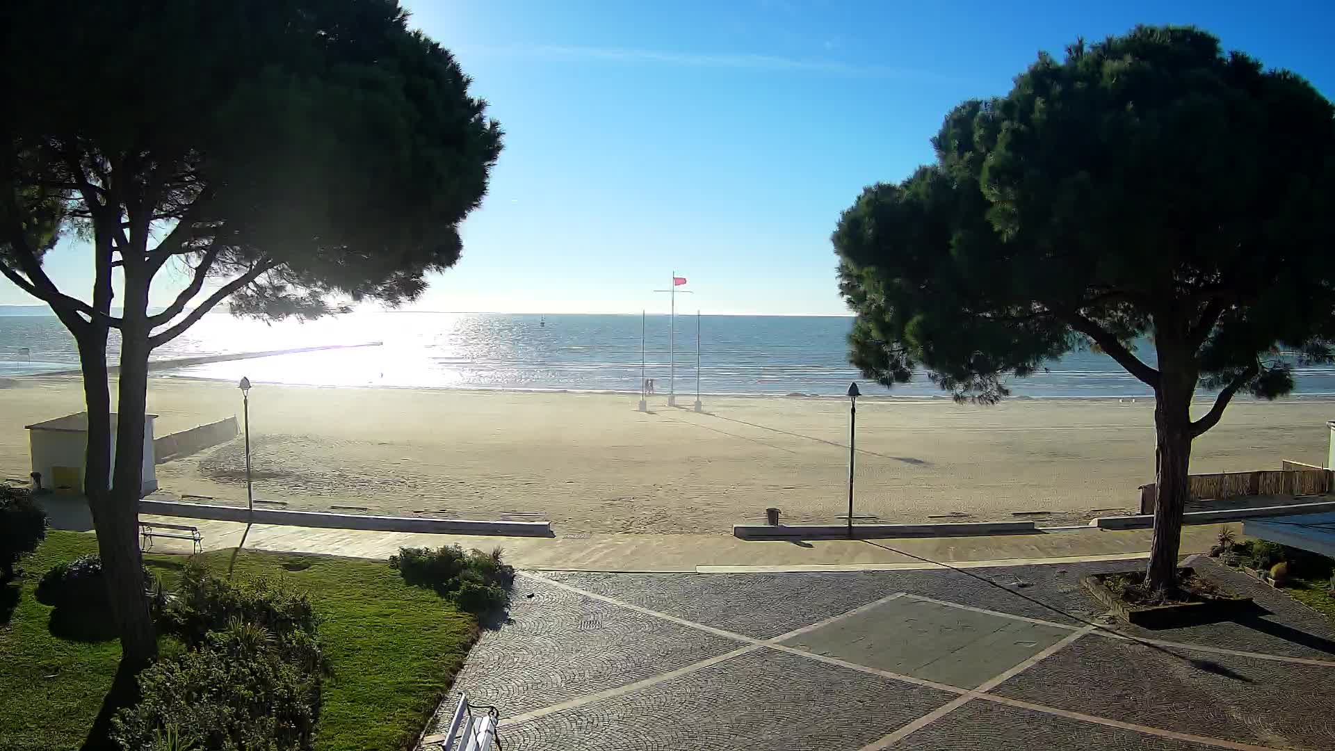 Entrée Plage Grado | Vue en Direct sur le Littoral