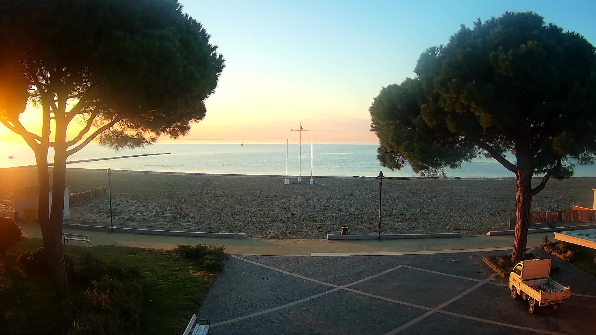 Grado Strand Eingang | Live-Ansicht der Küste