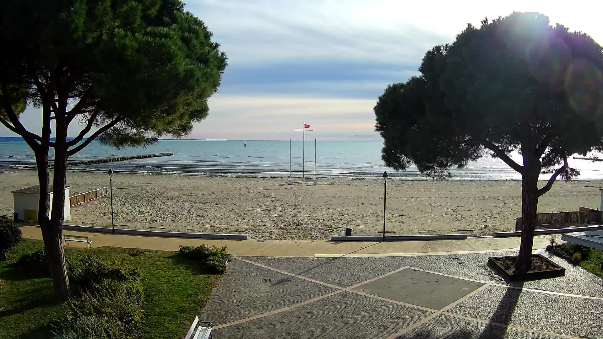 Entrée Plage Grado | Vue en Direct sur le Littoral