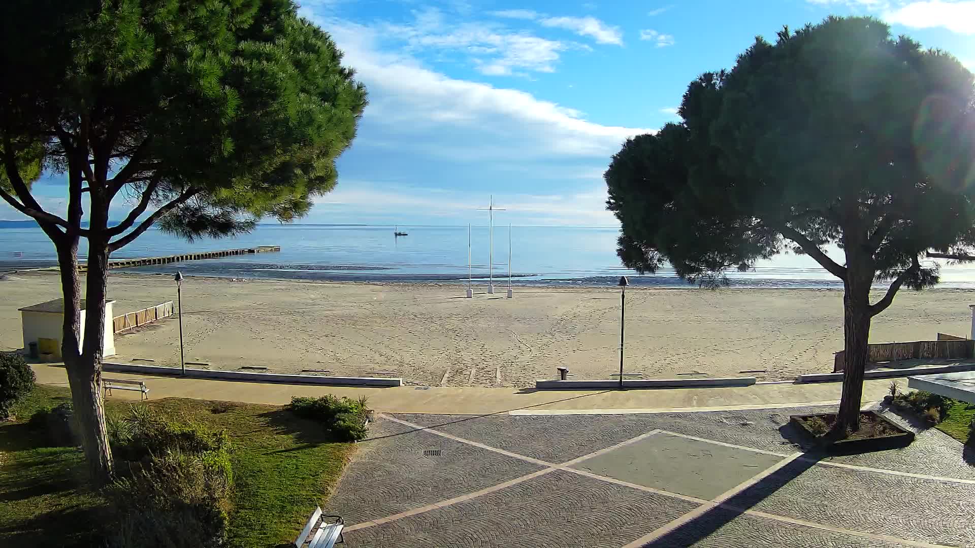 Entrée Plage Grado | Vue en Direct sur le Littoral