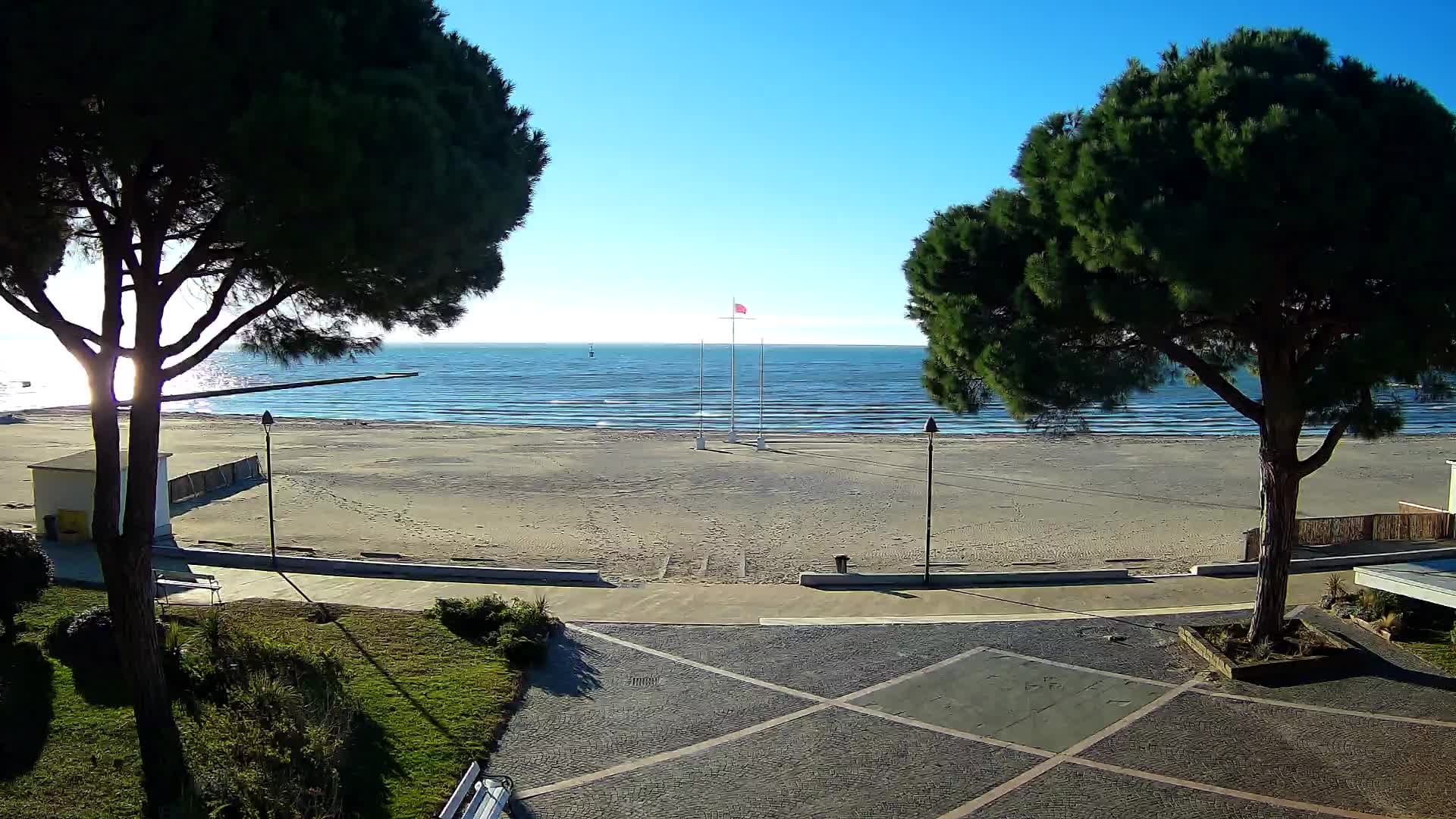 Entrée Plage Grado | Vue en Direct sur le Littoral