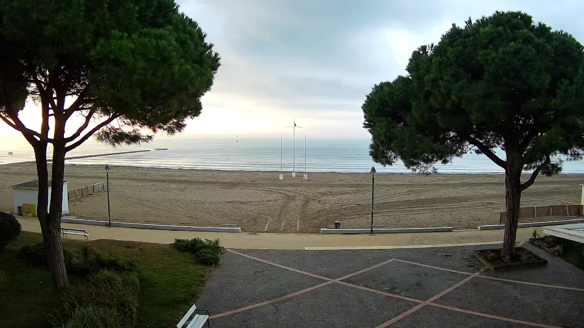 Entrée Plage Grado | Vue en Direct sur le Littoral