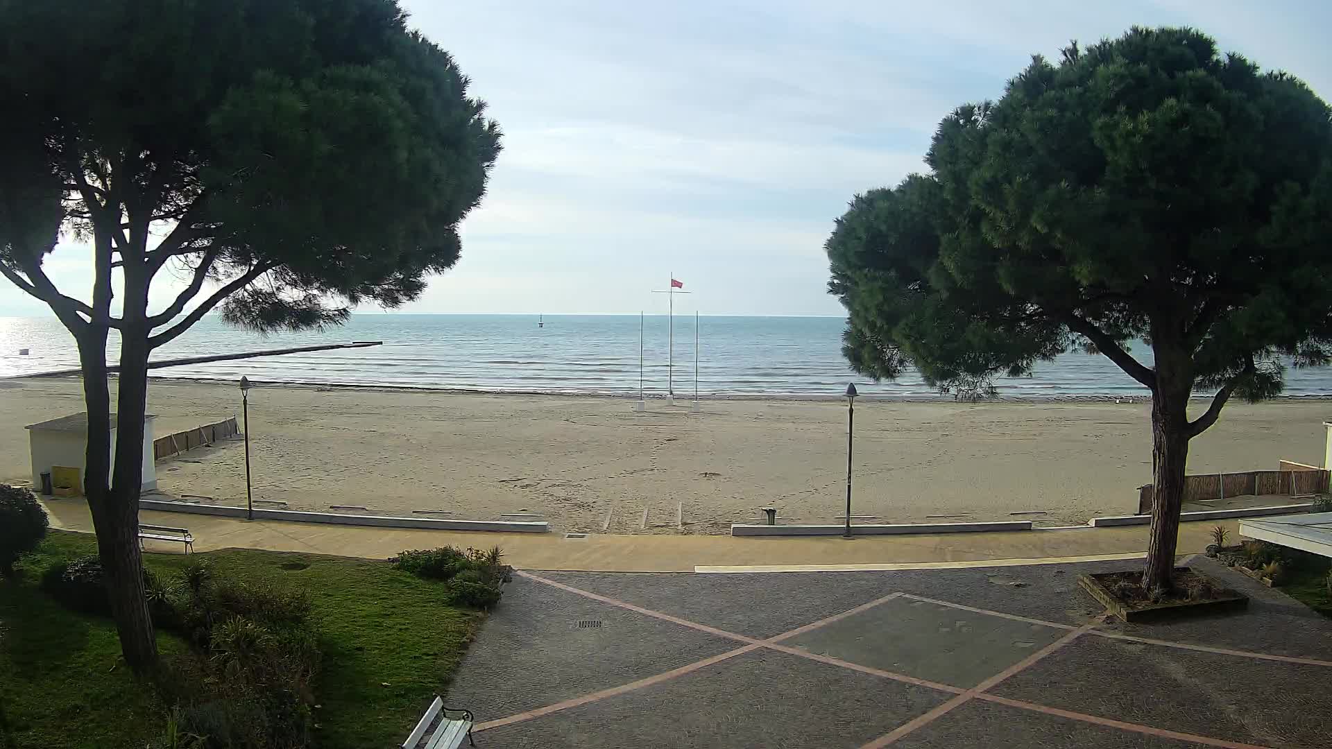 Entrée Plage Grado | Vue en Direct sur le Littoral