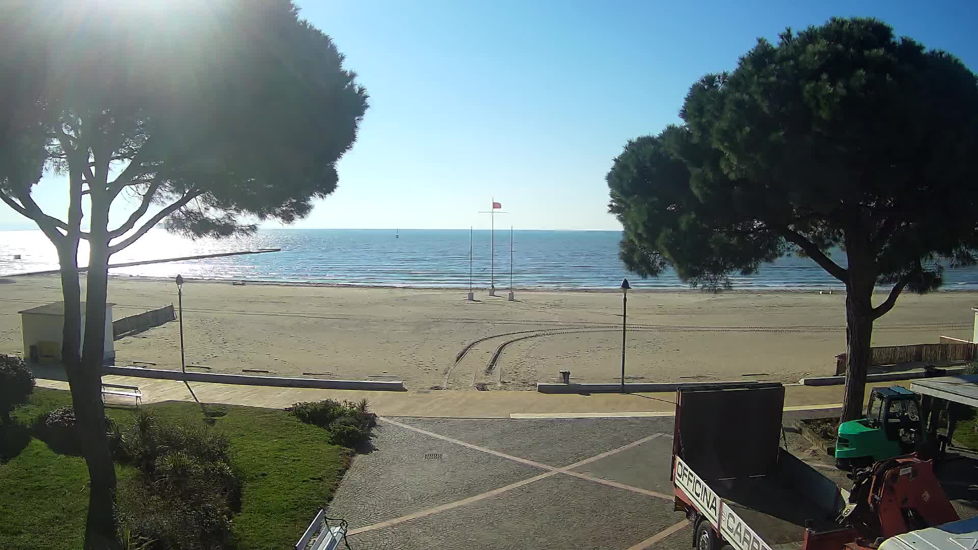 Entrée Plage Grado | Vue en Direct sur le Littoral