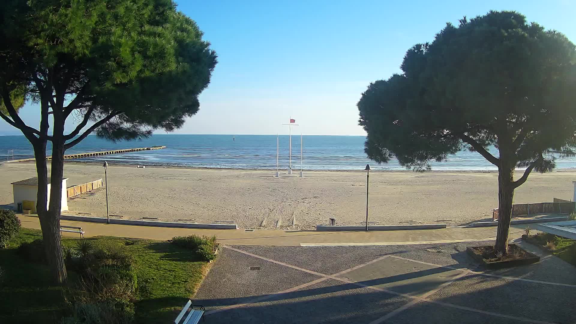 Entrée Plage Grado | Vue en Direct sur le Littoral