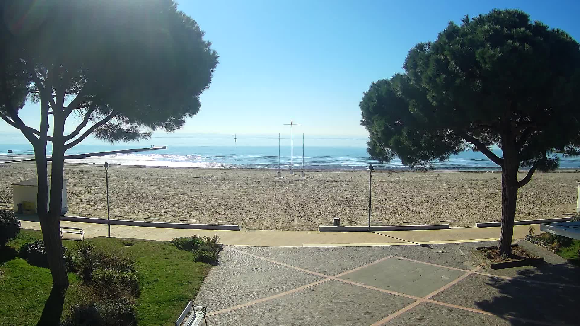 Grado Strand Eingang | Live-Ansicht der Küste