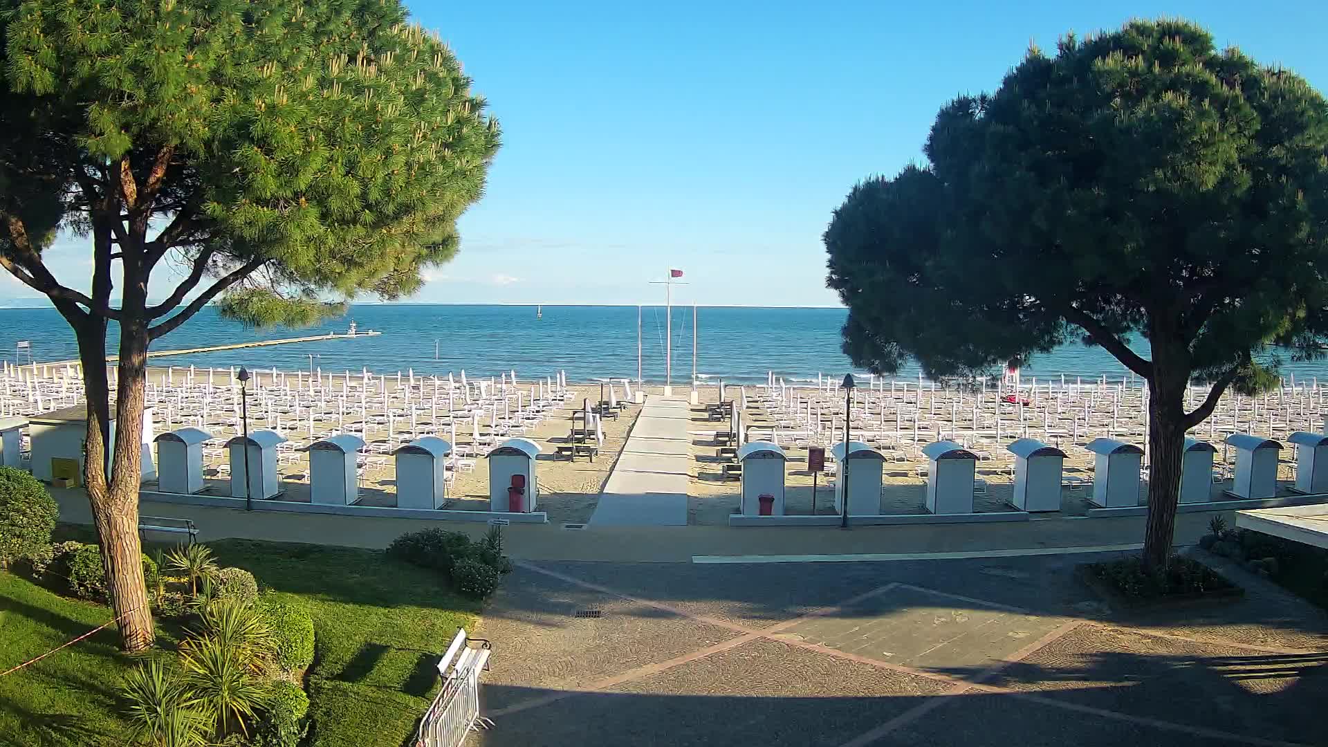 Grado Strand Eingang | Live-Ansicht der Küste