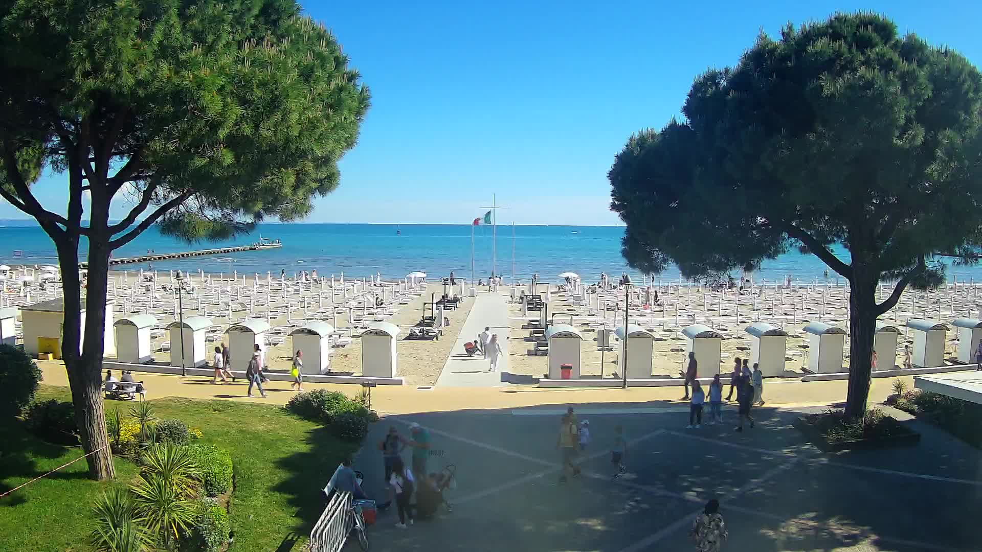 Grado Strand Eingang | Live-Ansicht der Küste