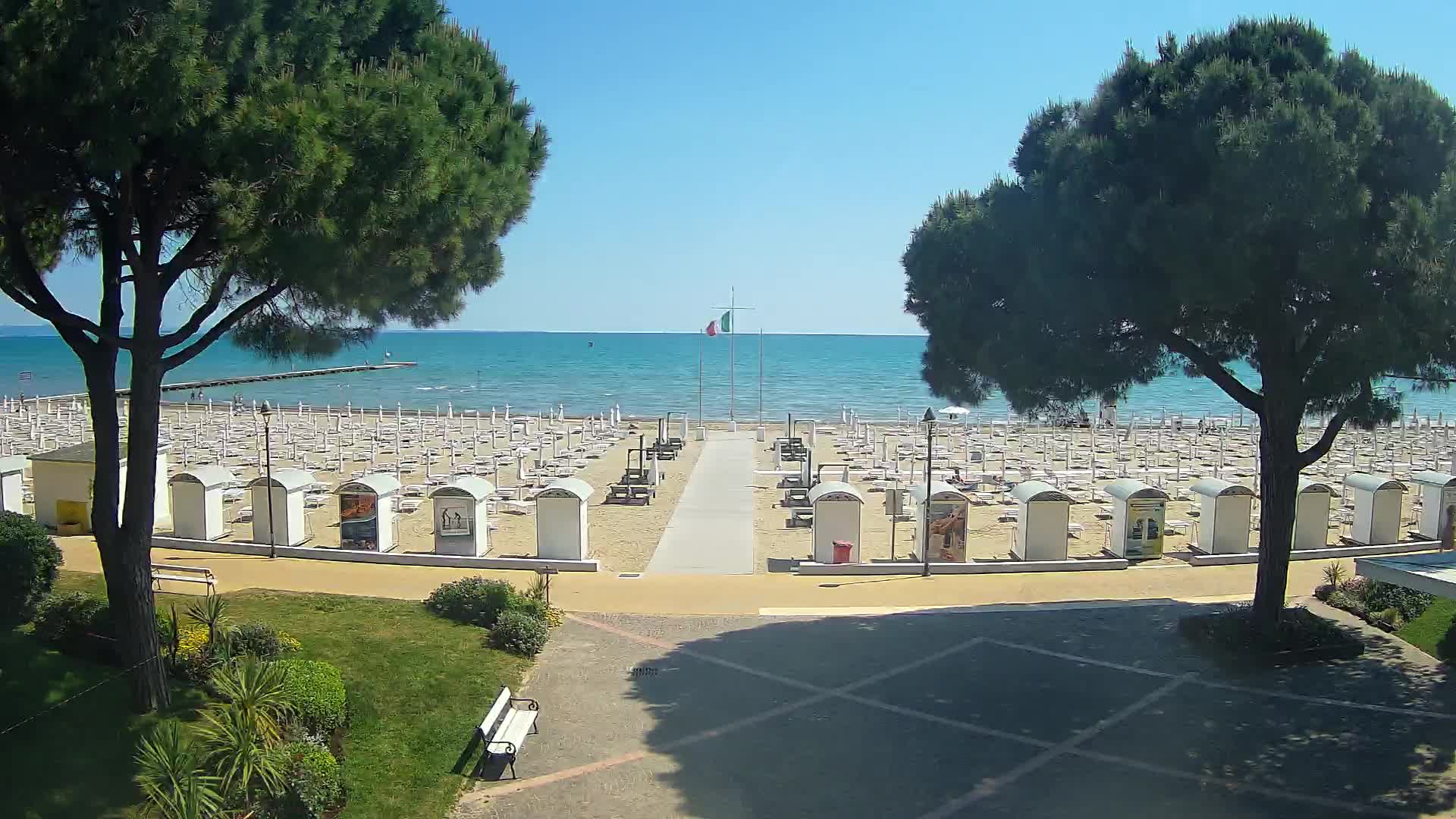 Grado Strand Eingang | Live-Ansicht der Küste