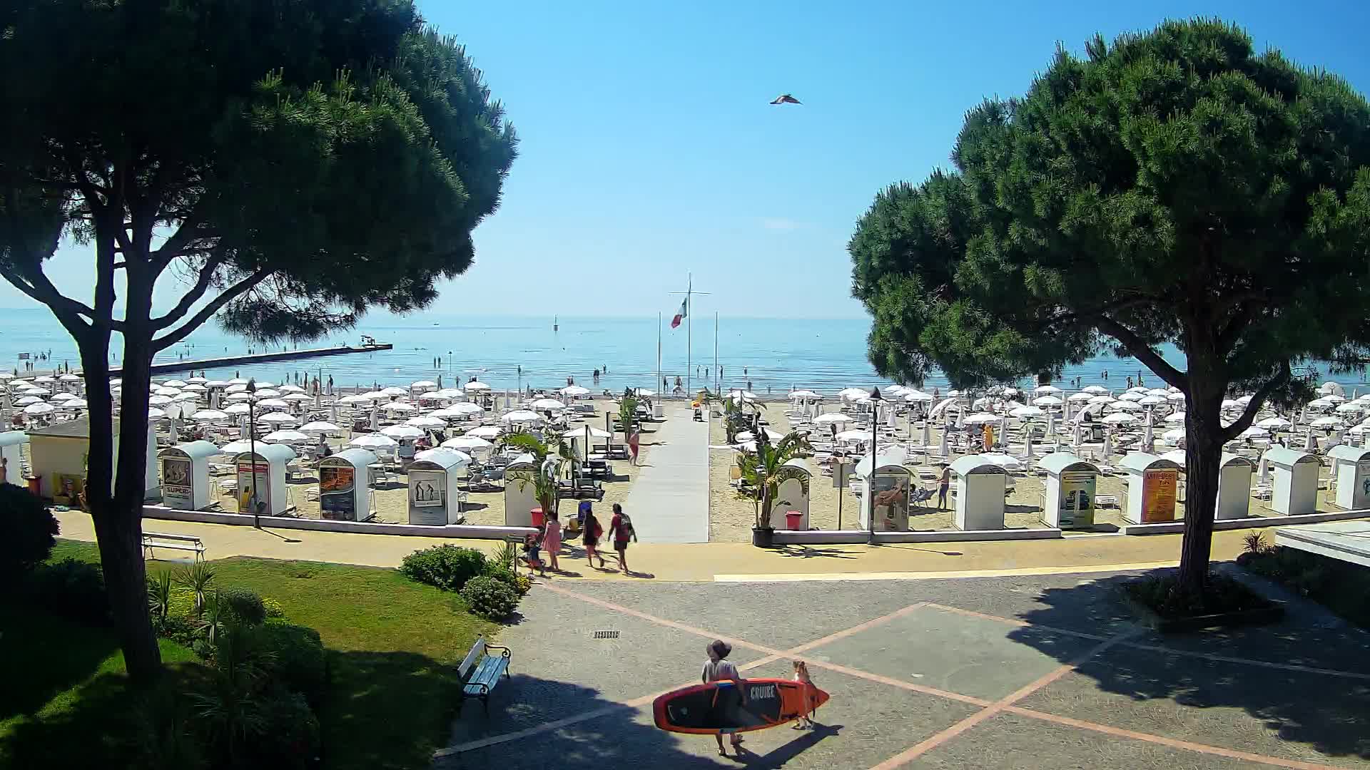 Entrée Plage Grado | Vue en Direct sur le Littoral