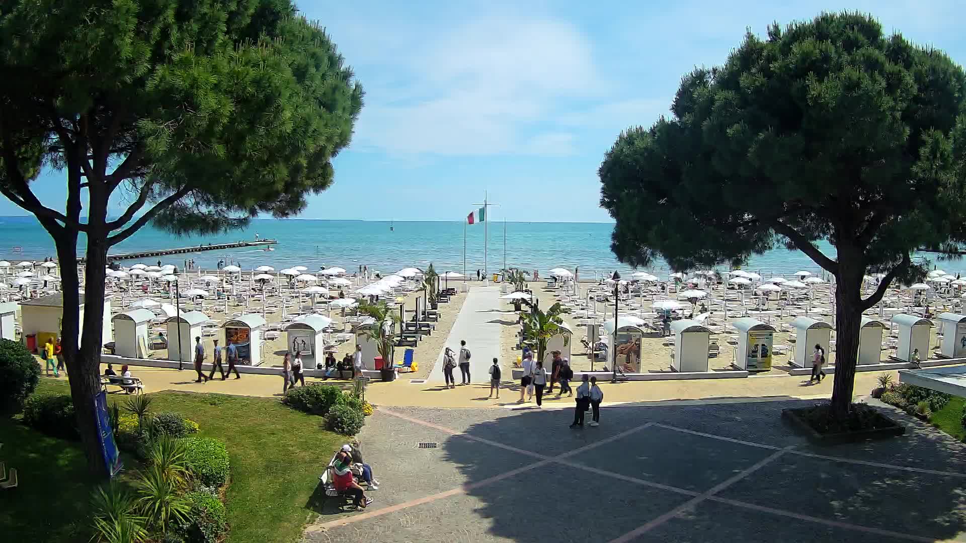 Entrée Plage Grado | Vue en Direct sur le Littoral