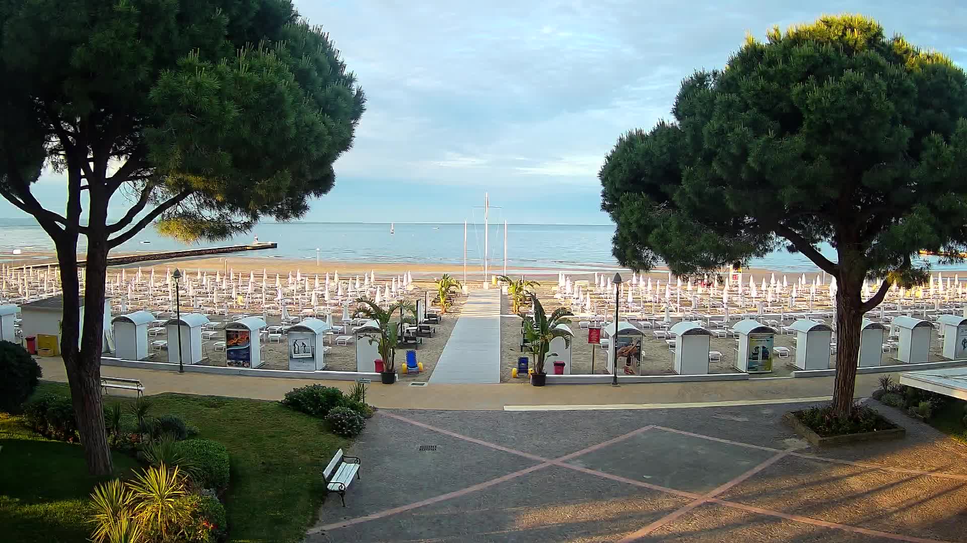 Grado Strand Eingang | Live-Ansicht der Küste
