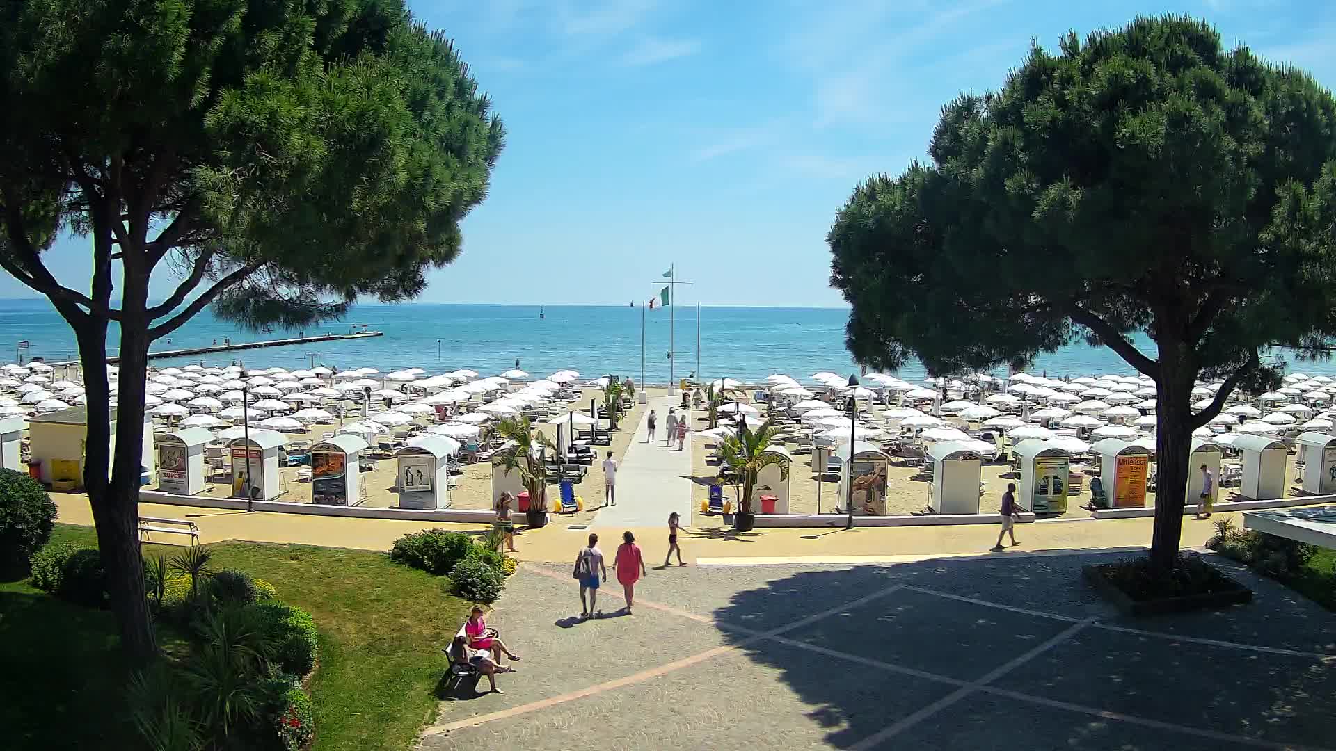 Grado Strand Eingang | Live-Ansicht der Küste