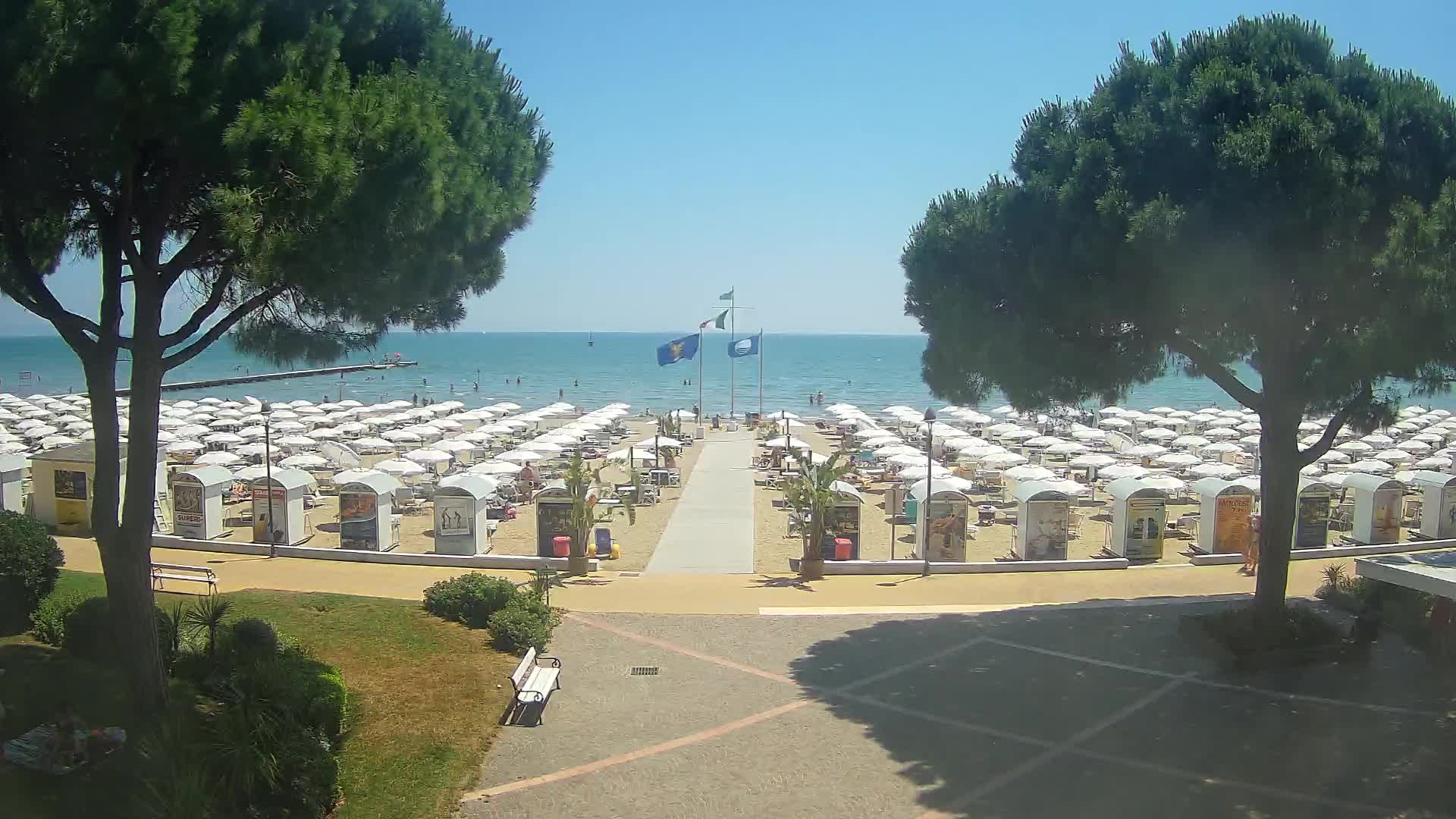 Entrée Plage Grado | Vue en Direct sur le Littoral