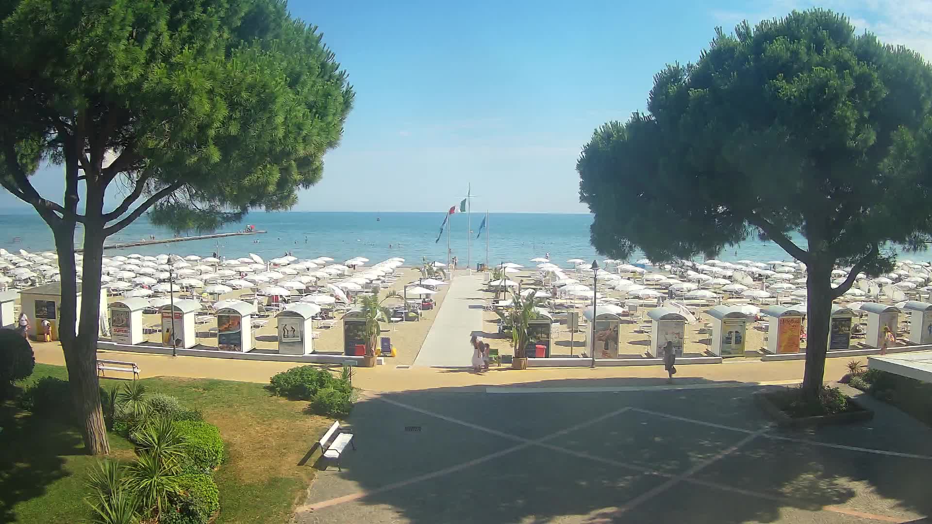 Entrée Plage Grado | Vue en Direct sur le Littoral