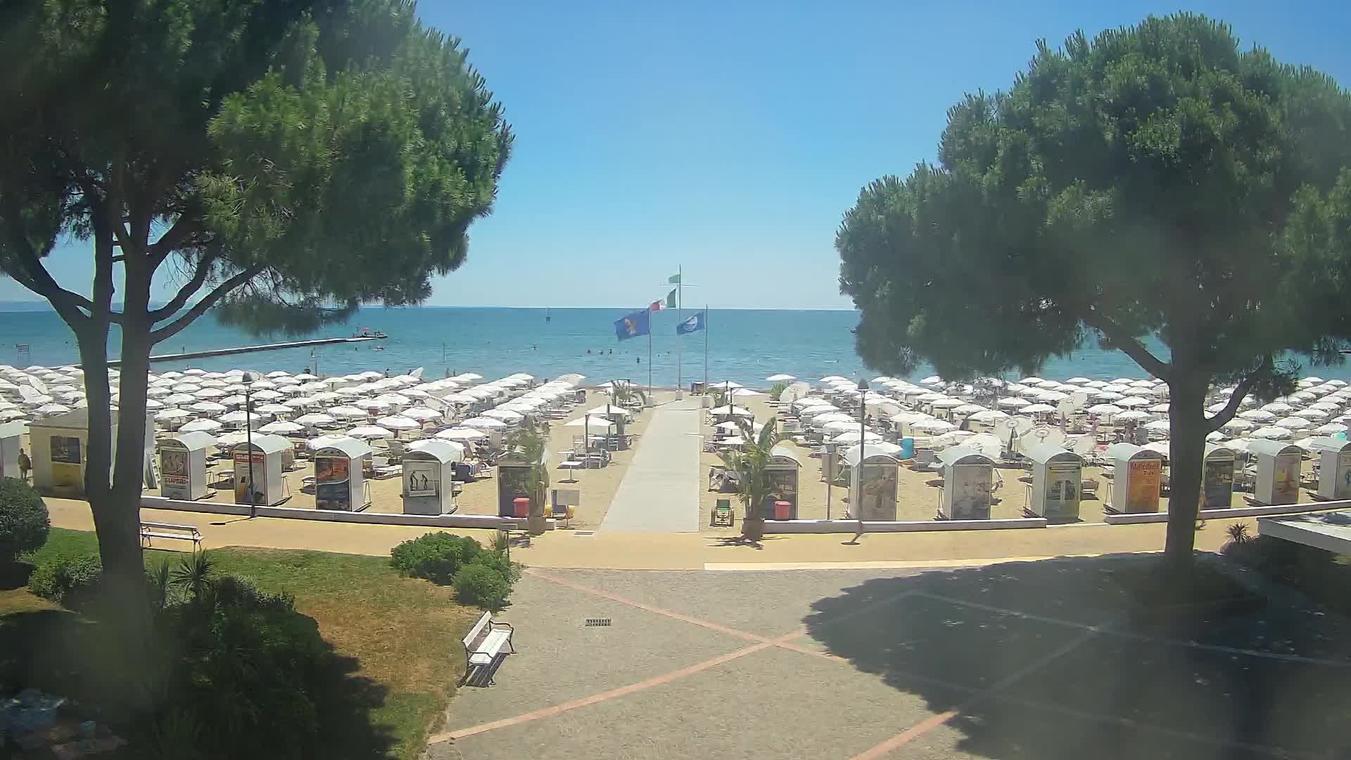 Entrée Plage Grado | Vue en Direct sur le Littoral