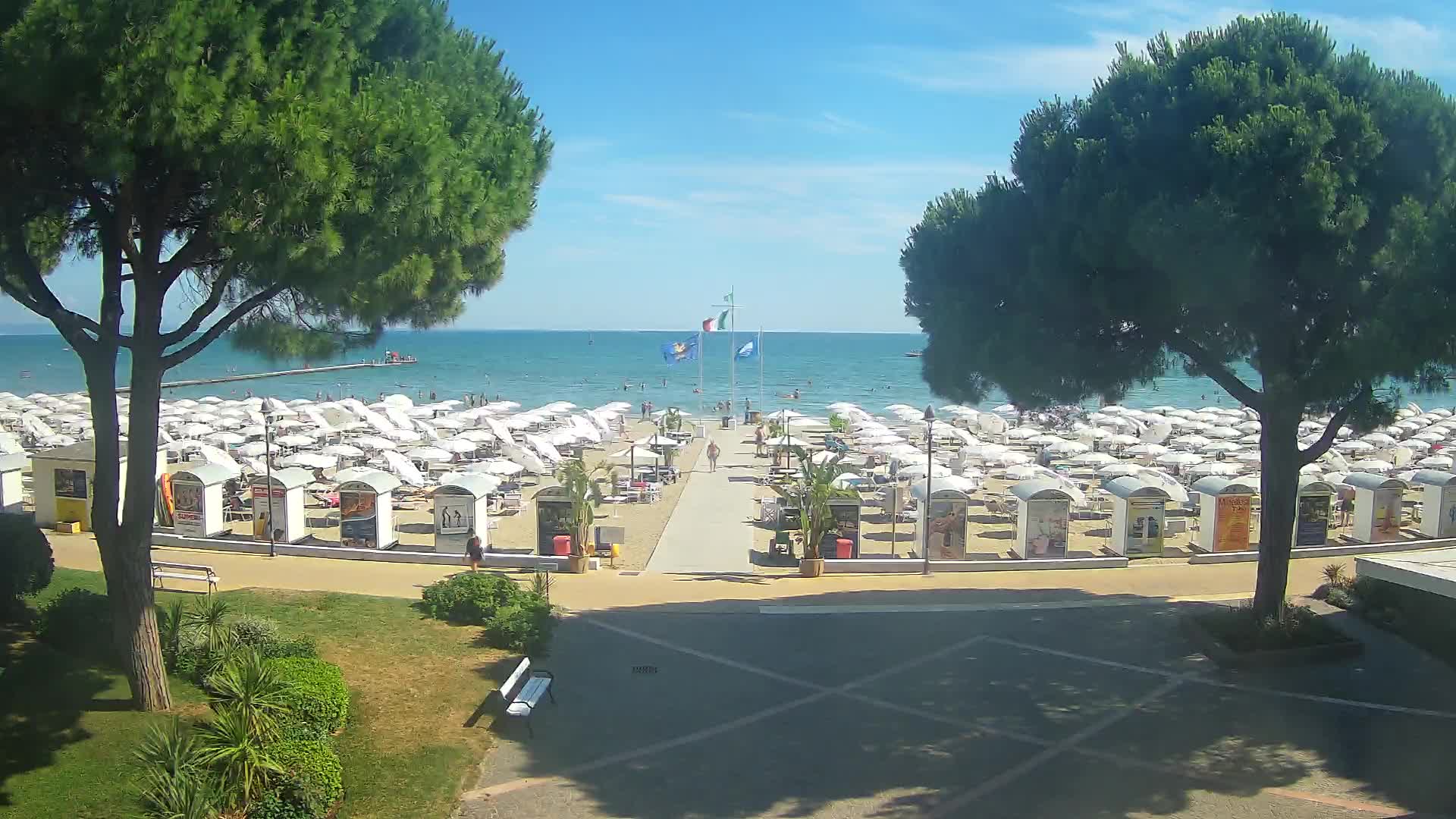 Entrée Plage Grado | Vue en Direct sur le Littoral