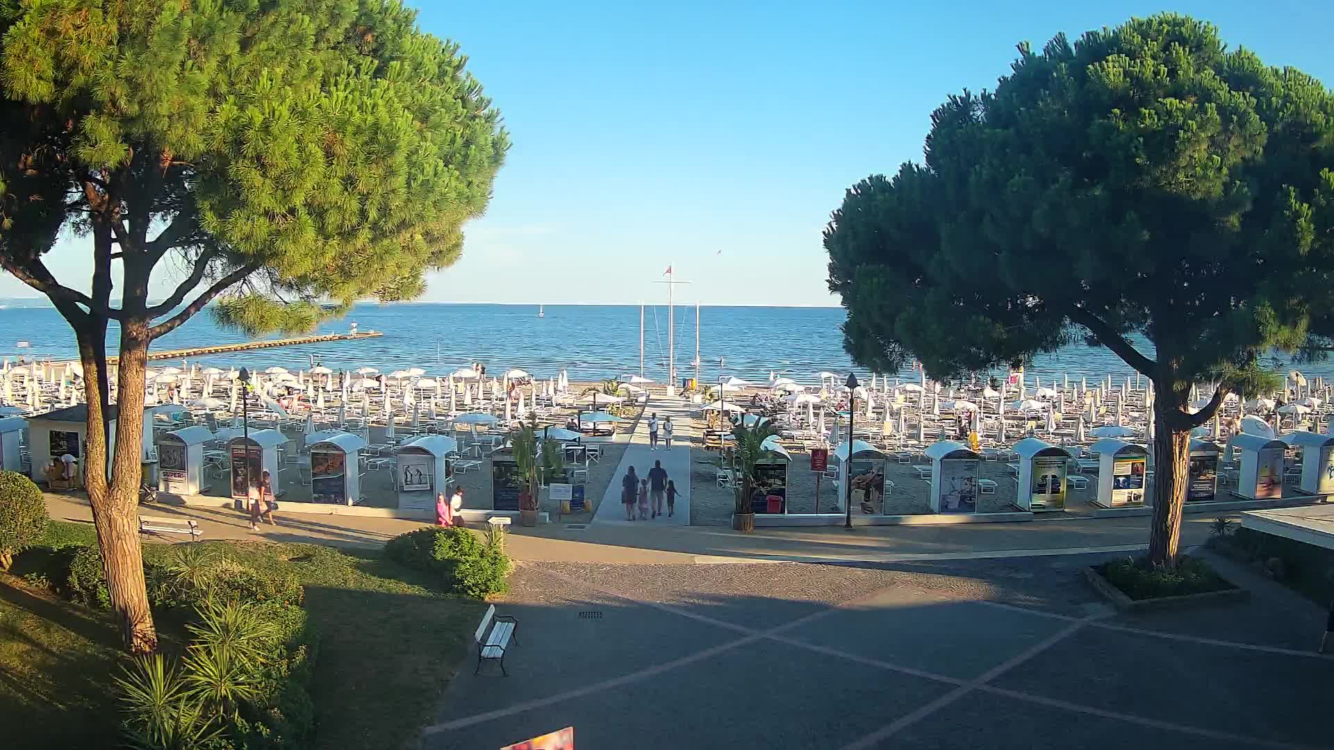 Grado Strand Eingang | Live-Ansicht der Küste