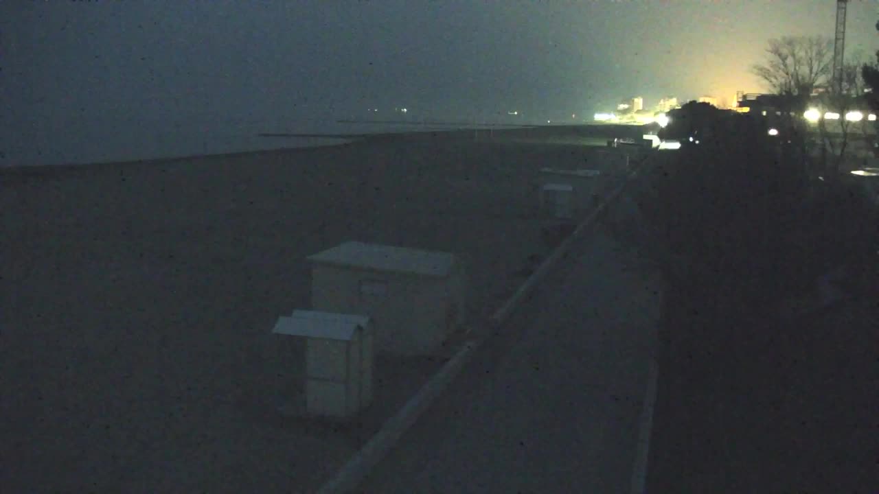 Webcam en vivo Grado: Vistas de la playa y del parque acuático en tiempo real